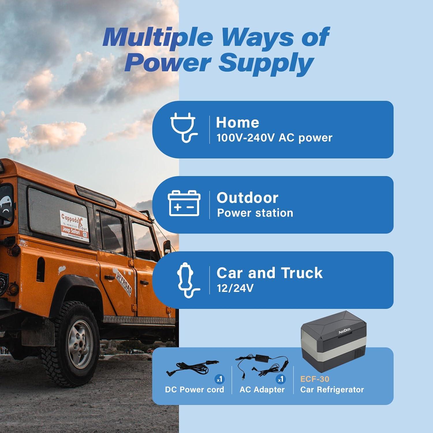 Refrigerador portátil AooDen ECF-30 30L -7°C a 53°C