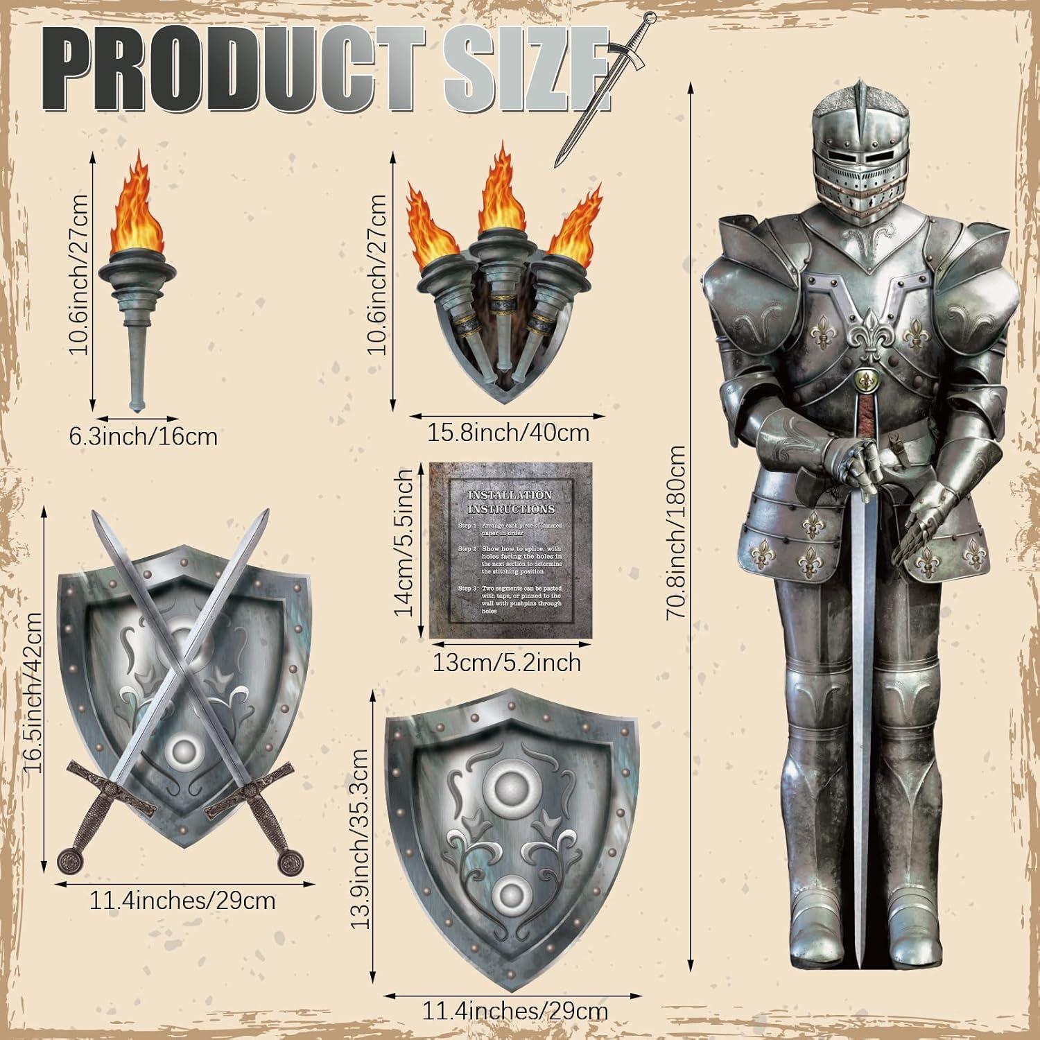 Decoraciones Medievales Honoson 10 Pzs para Fiesta Halloween