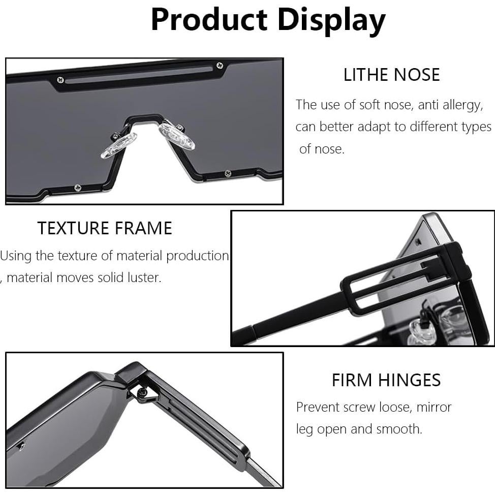 Gafas de sol retro steampunk Junsika para hombres UV400