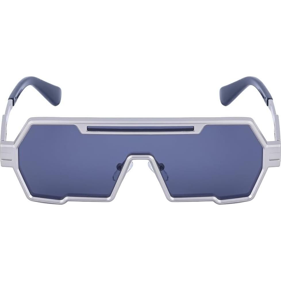 Gafas de sol retro steampunk Junsika para hombres marco metal