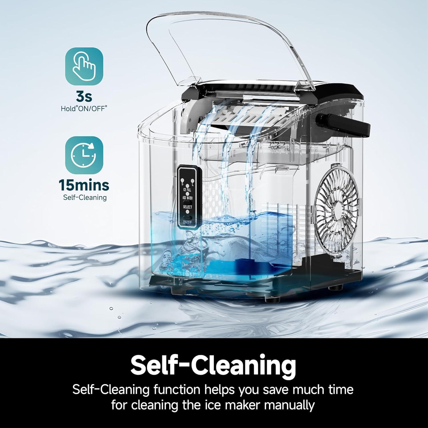 Máquina de Hielo EUHOMY IM-01X 9 Cubos en 6 Minutos