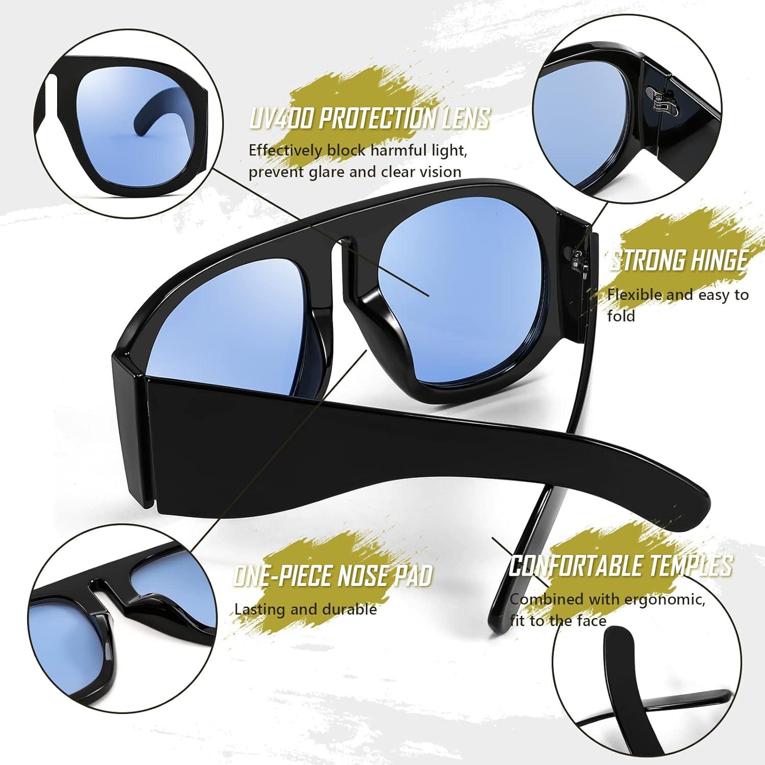 Gafas de Sol Retro FEISEDY Aviador Oversized UV400