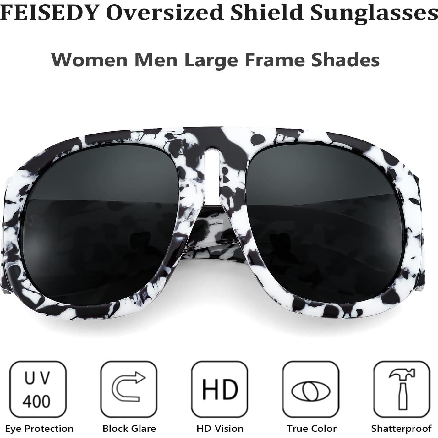 Gafas de sol retro FEISEDY B2745 UV400 unisex estilo vintage