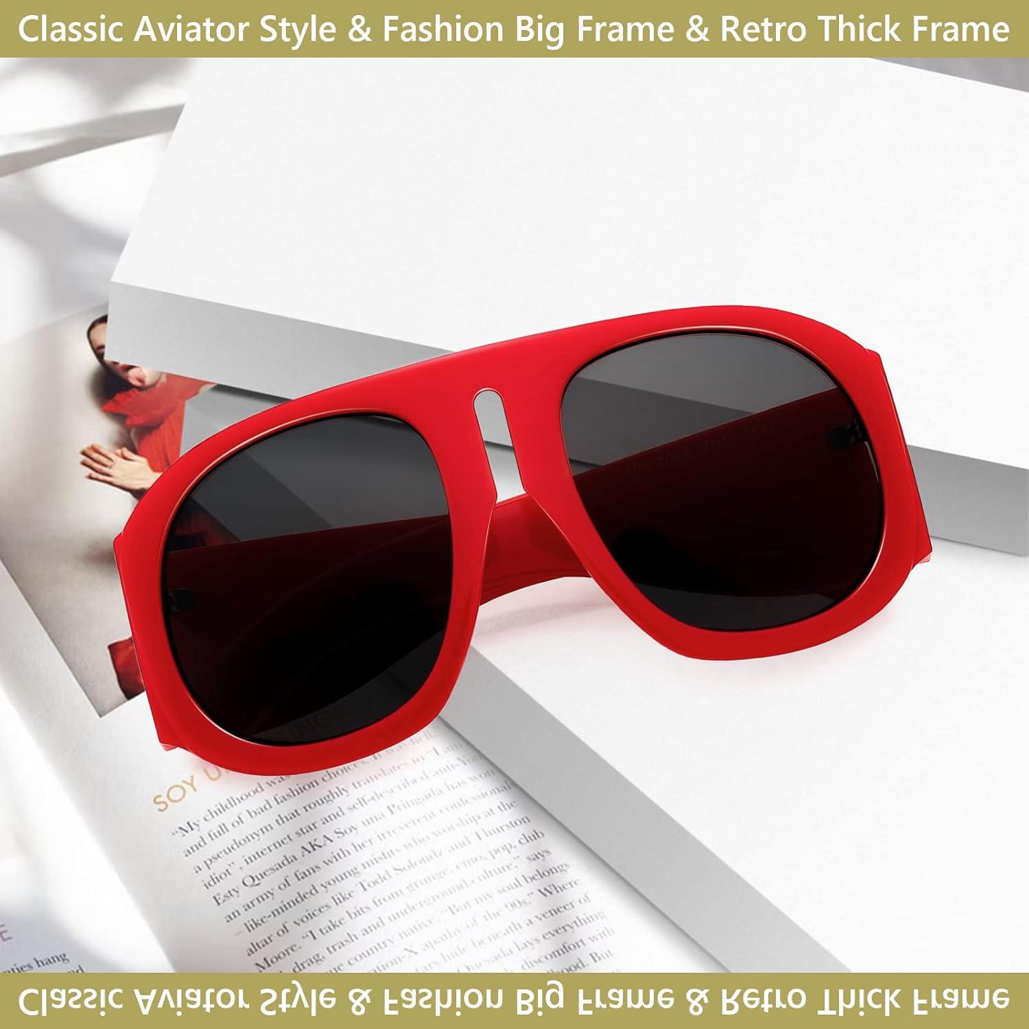 Gafas de Sol Retro FEISEDY Aviador Oversized UV400