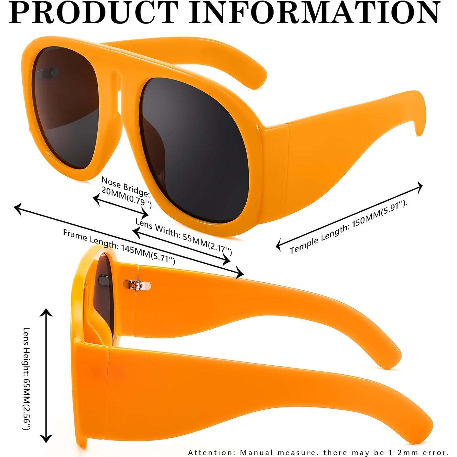 Gafas de Sol Retro FEISEDY Aviador Unisex 55mm UV400