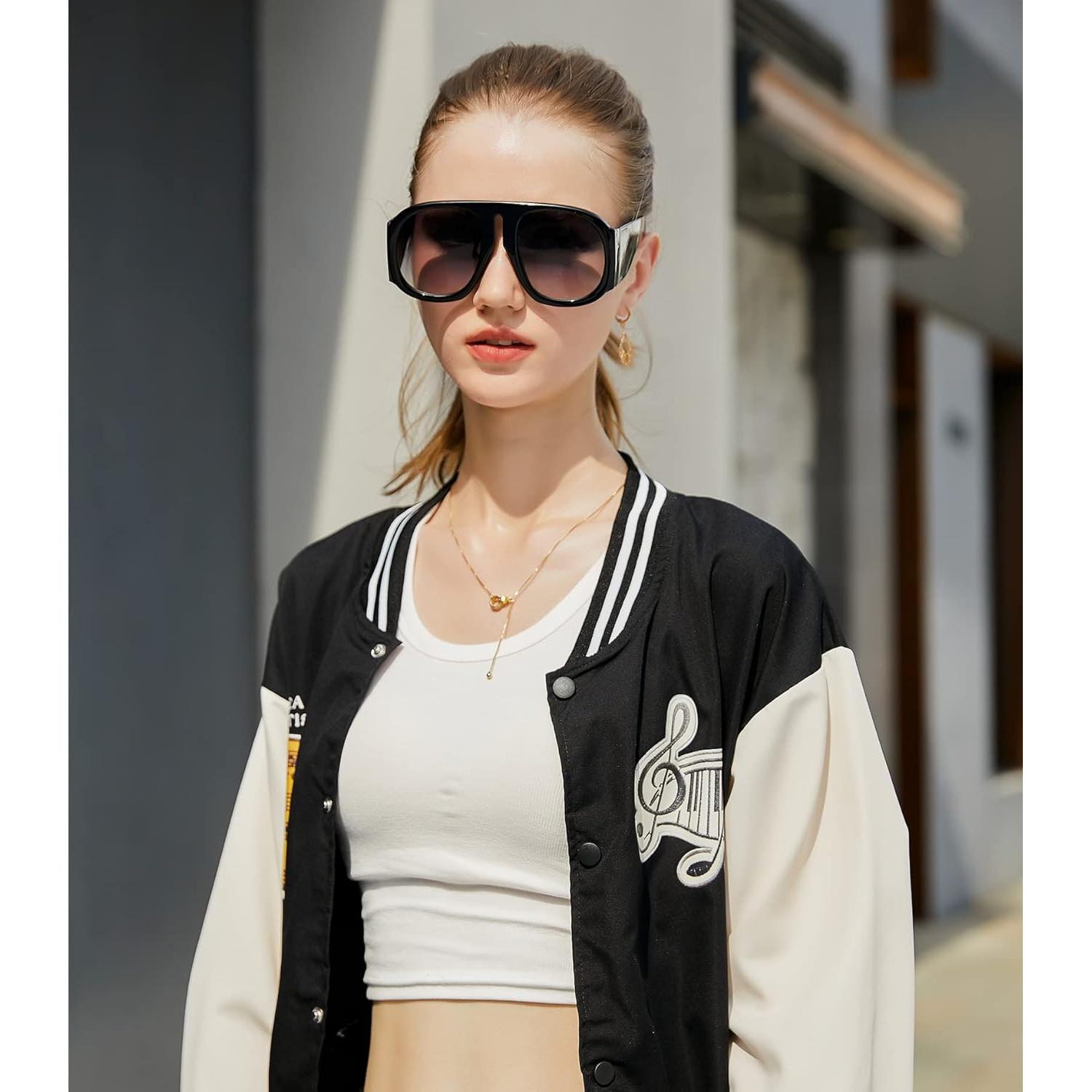 Gafas de sol aviador FEISEDY retro grandes UV400