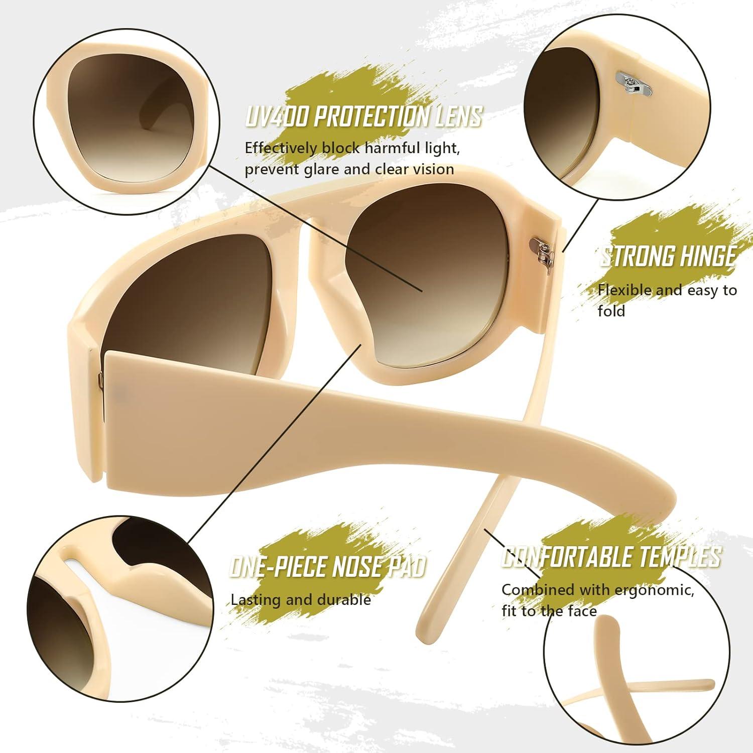 Gafas de Sol Retro FEISEDY Aviador Oversized UV400