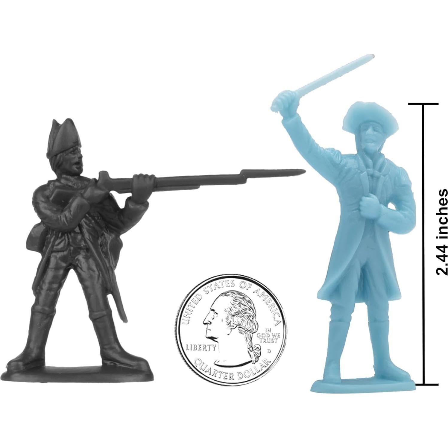 Set de Figuras de Soldados BMC Guerra Revolucionaria Trenton 37 Piezas