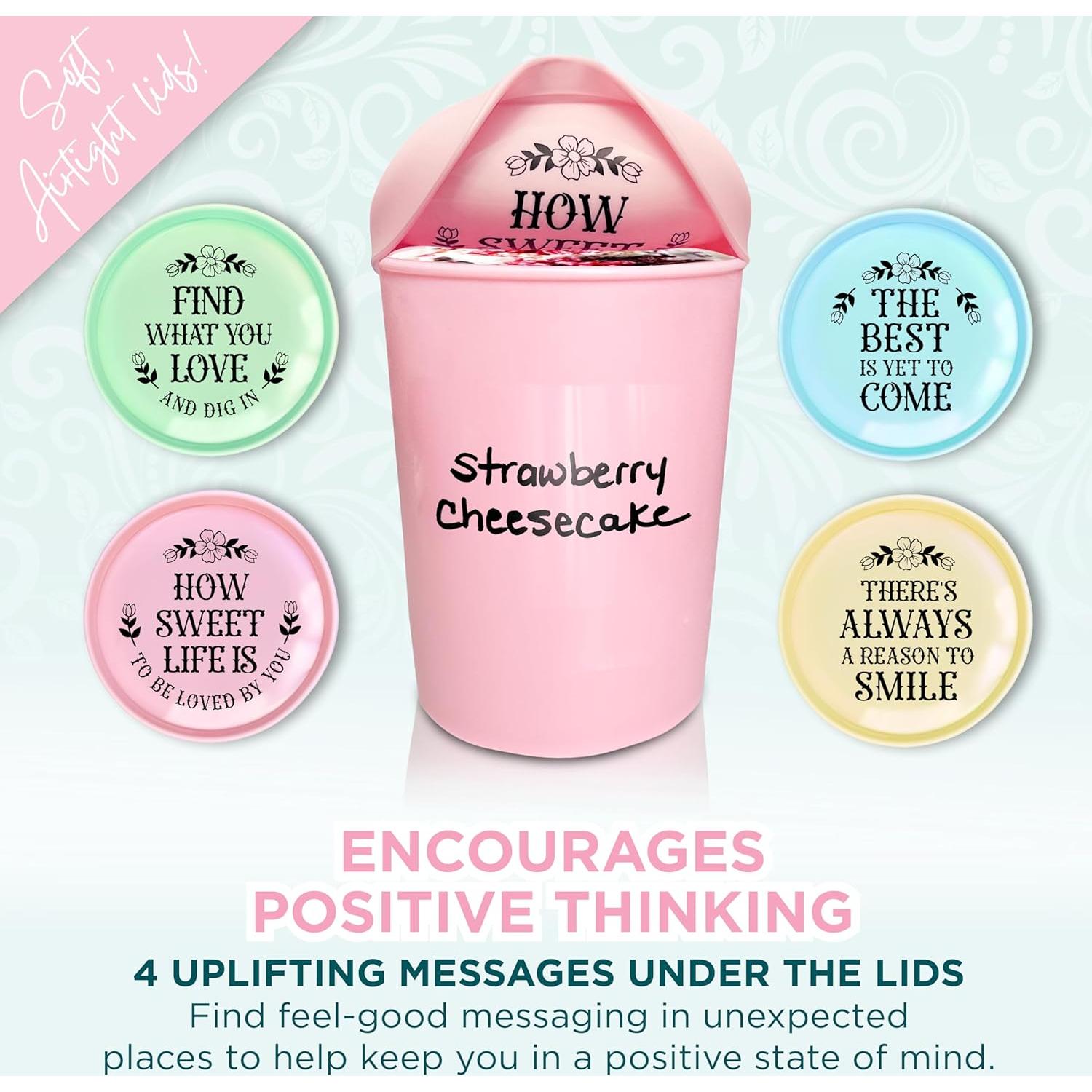 Contenedores de Helado KOYAIRE 4 Piezas 480 ml Herméticos