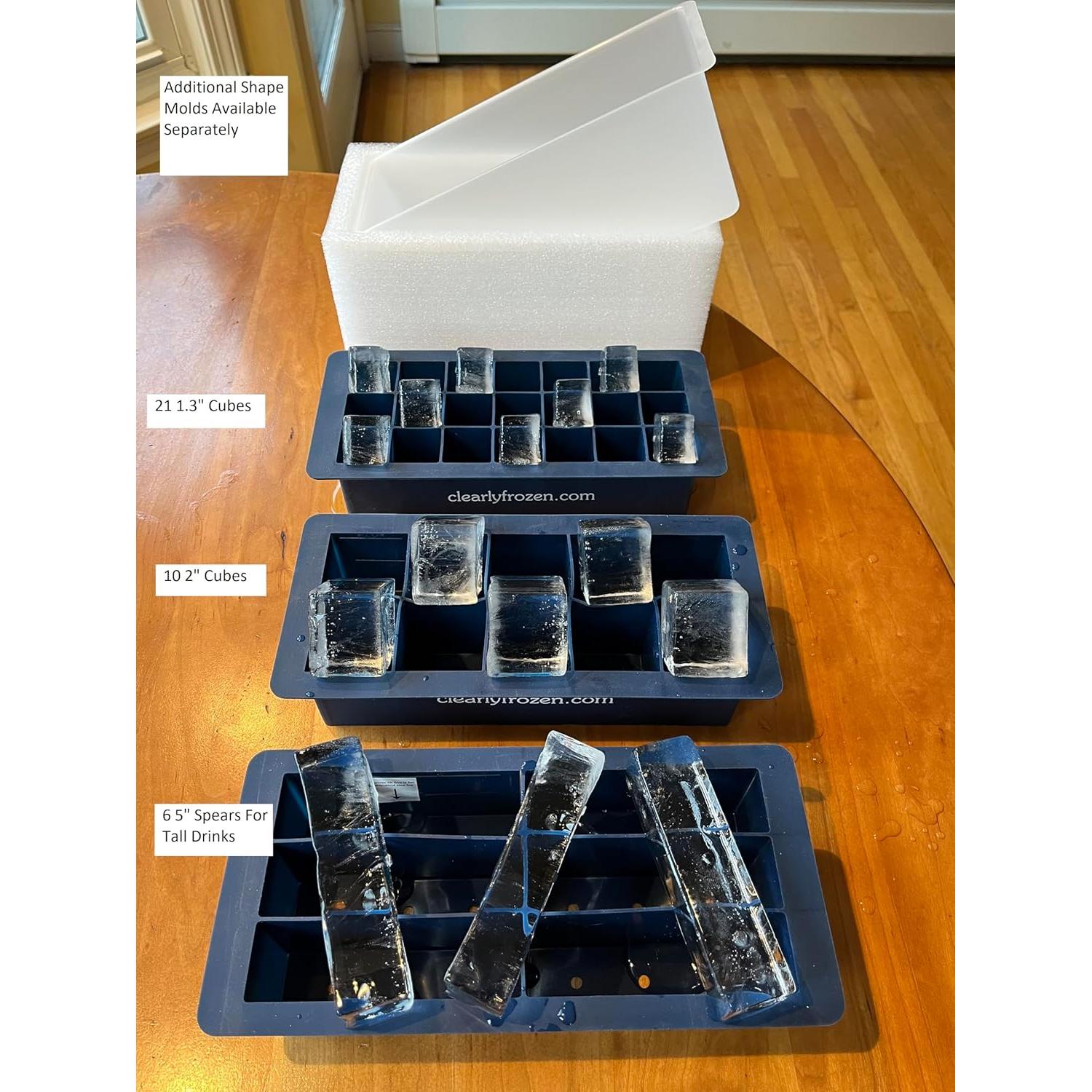 Bandeja de Hielo Transparente ClearlyFrozen 10 Cubos 5 cm