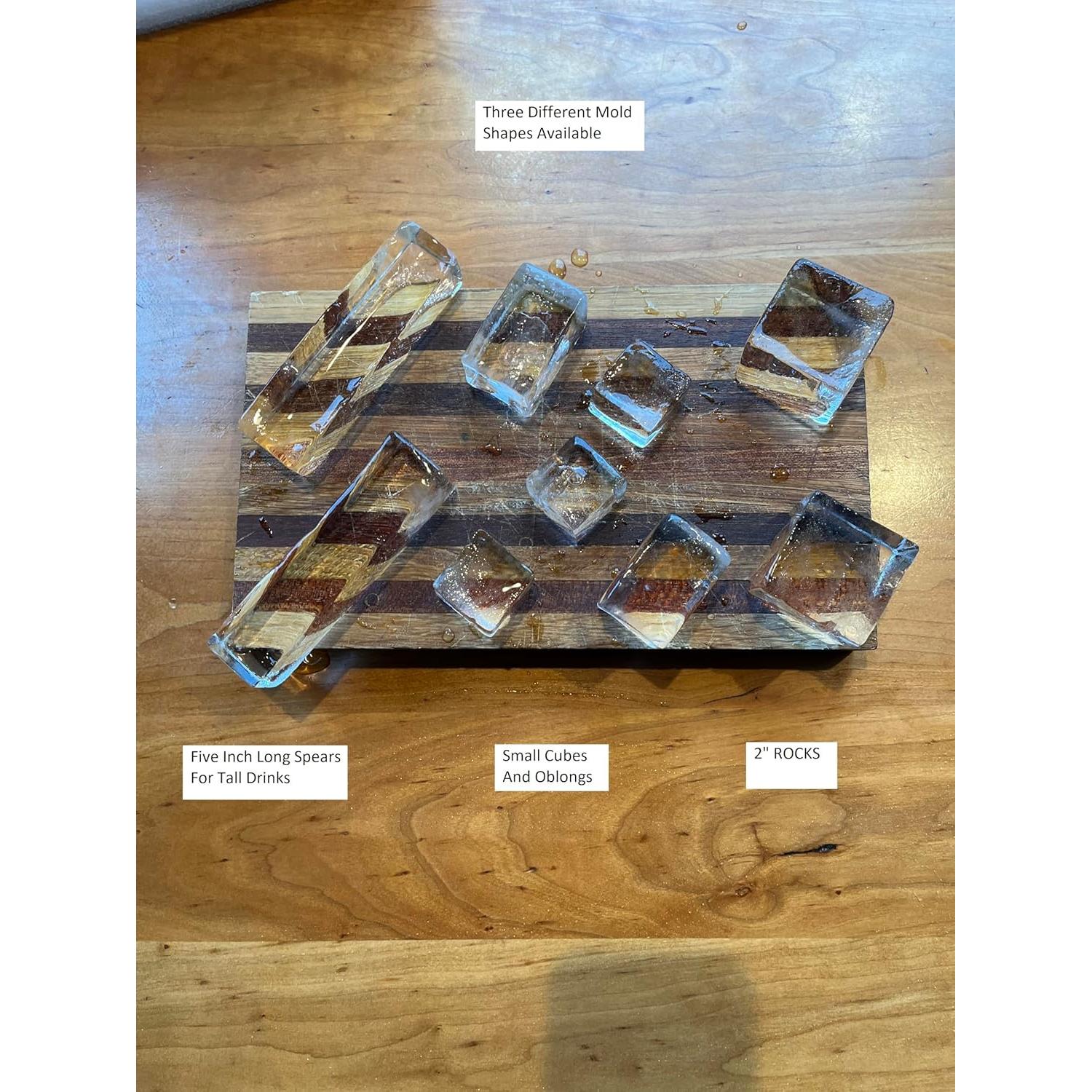 Bandeja de Hielo Transparente ClearlyFrozen 10 Cubos 5 cm