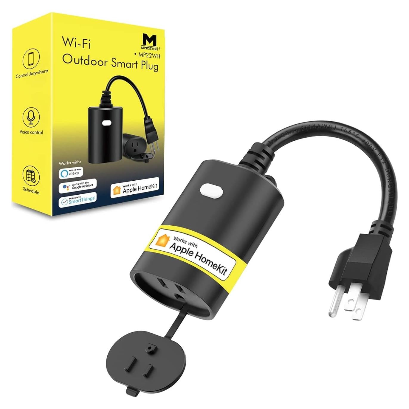 Enchufe Inteligente Exterior Minoston WiFi IP65 Control Voz