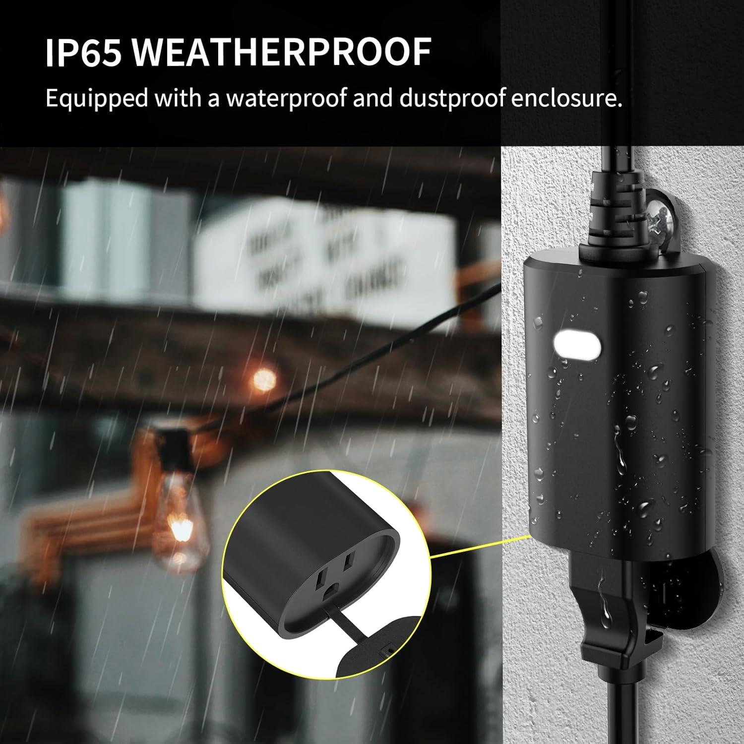 Enchufe Inteligente Exterior Minoston WiFi IP65 Control Voz