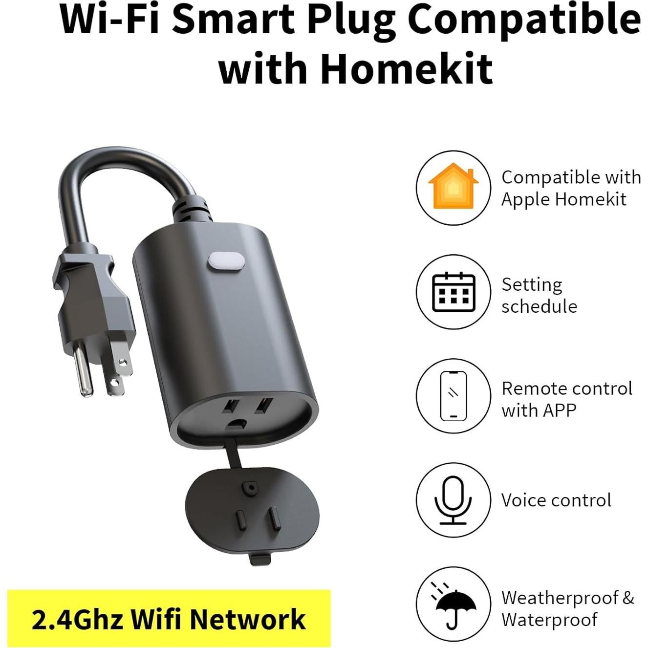 Enchufe Inteligente Exterior Minoston WiFi IP65 Control Voz