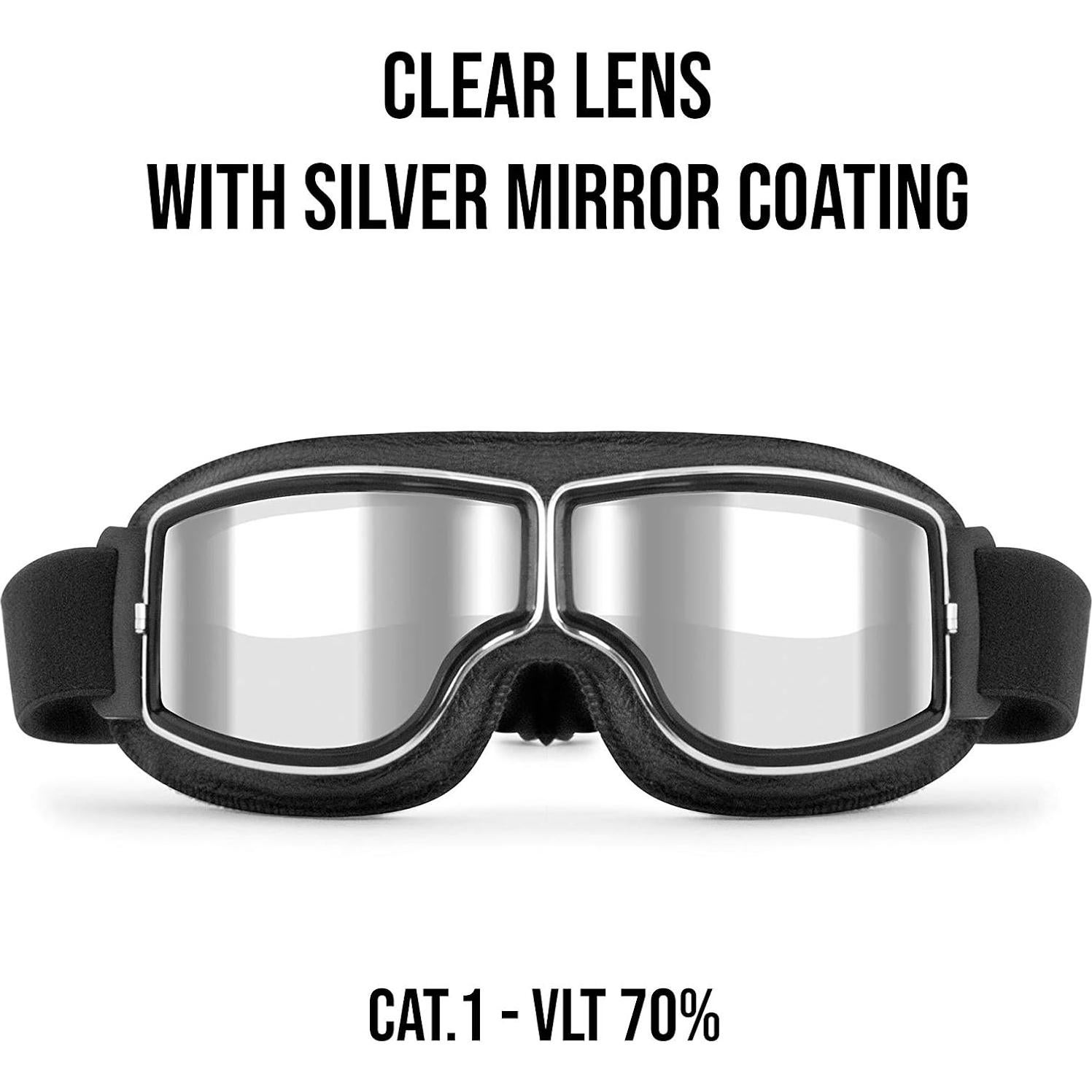 Gafas de Moto Bertoni AF188A con Soporte para Lentes Ópticos