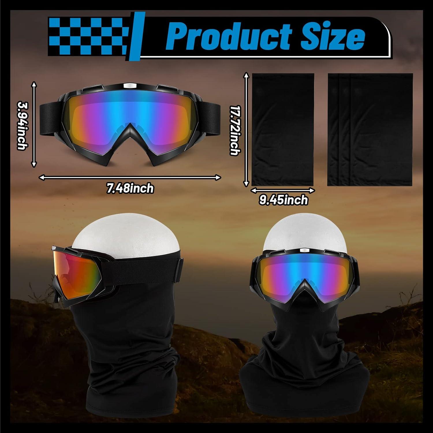 Gafas de Motociclismo Tallew + 4 Máscaras de Cuello Transpirables
