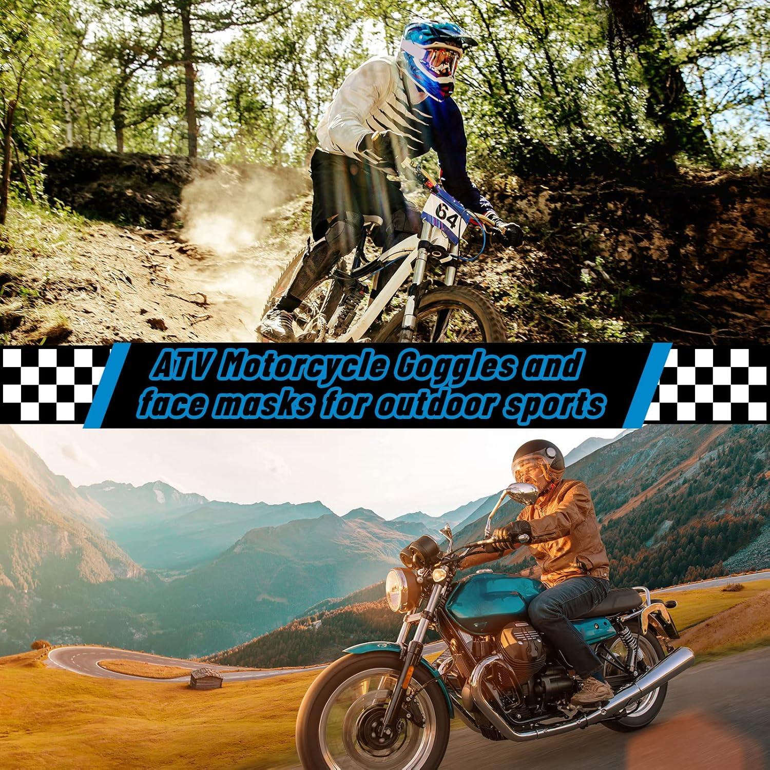 Gafas de Motociclismo Tallew + 4 Máscaras de Cuello Transpirables