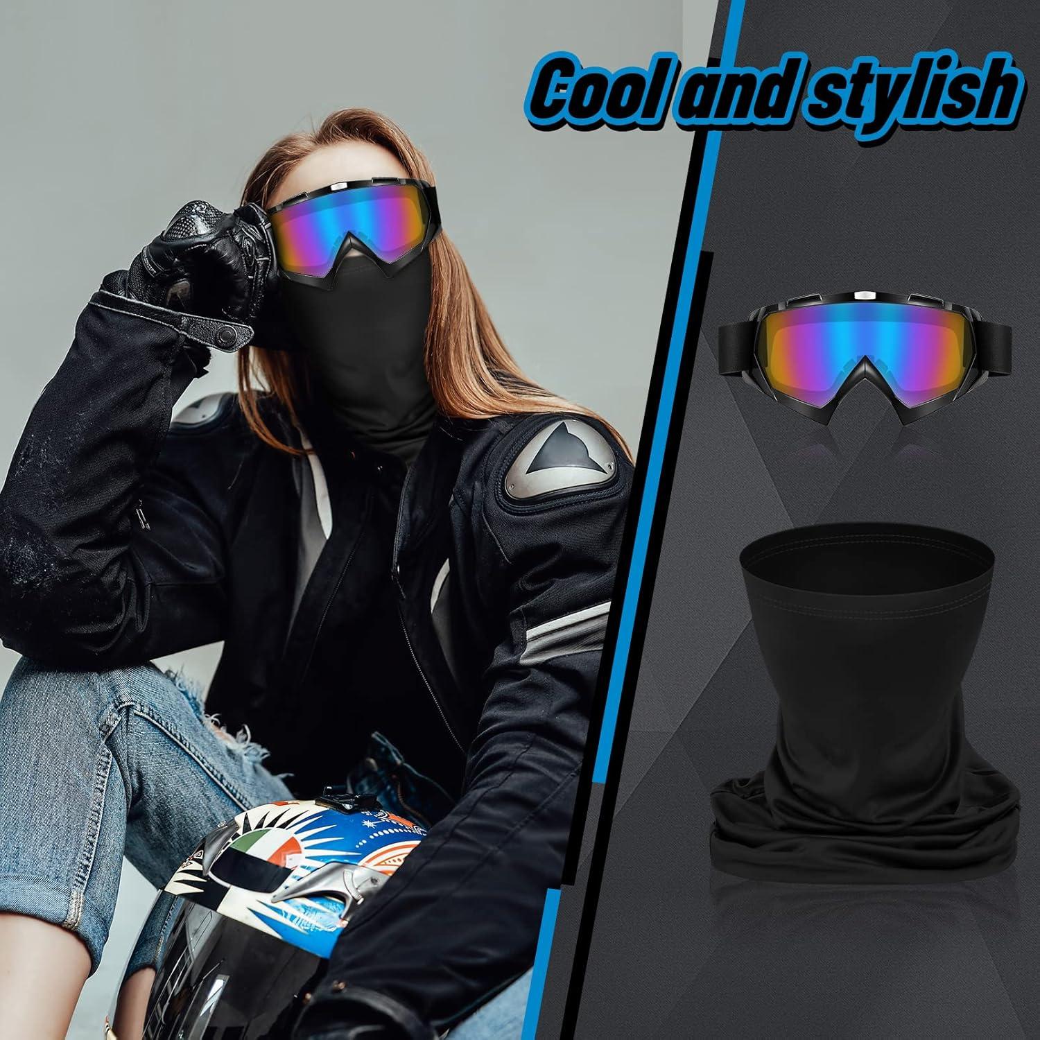 Gafas de Motociclismo Tallew + 4 Máscaras de Cuello Transpirables