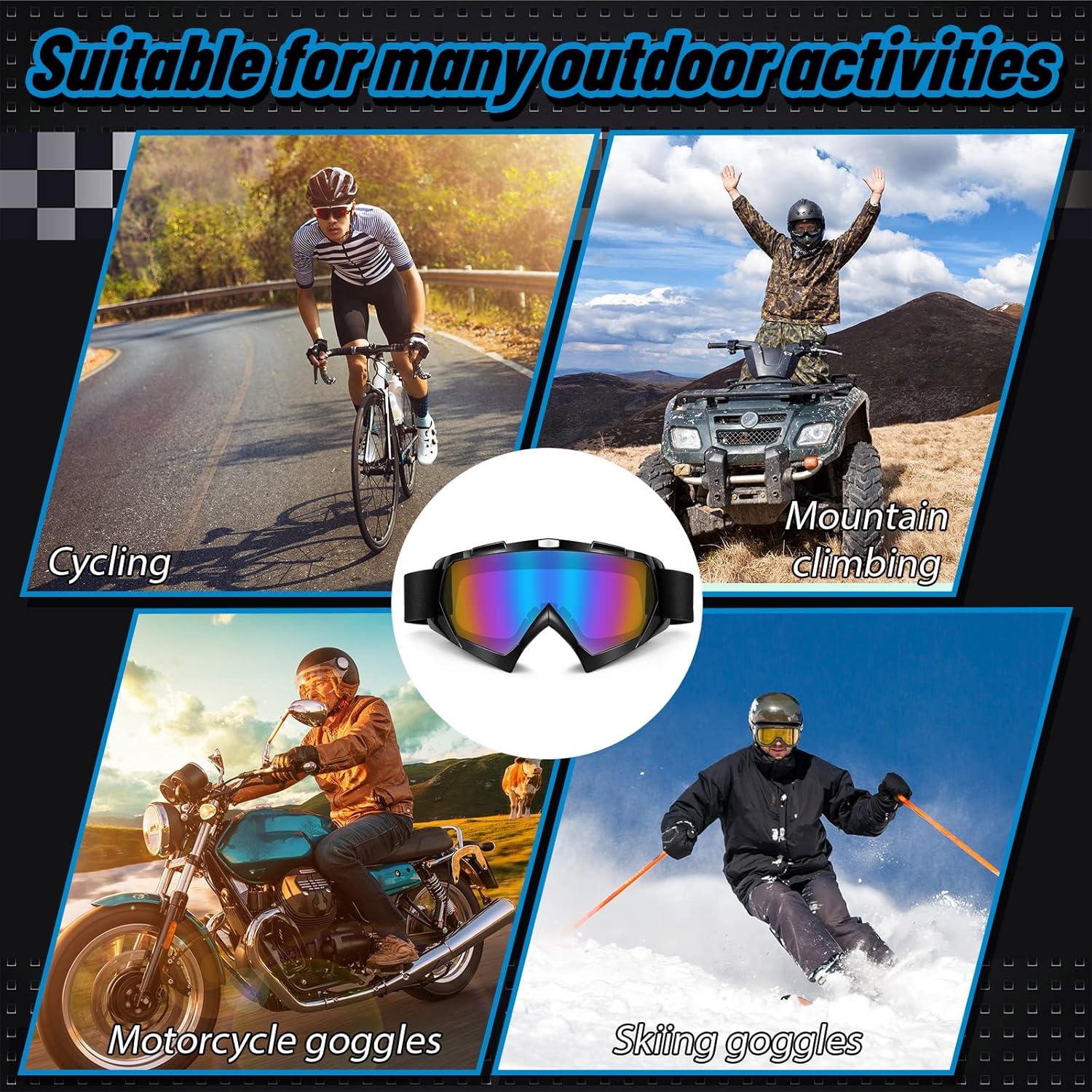 Gafas de Motociclismo Tallew + 4 Máscaras de Cuello Transpirables