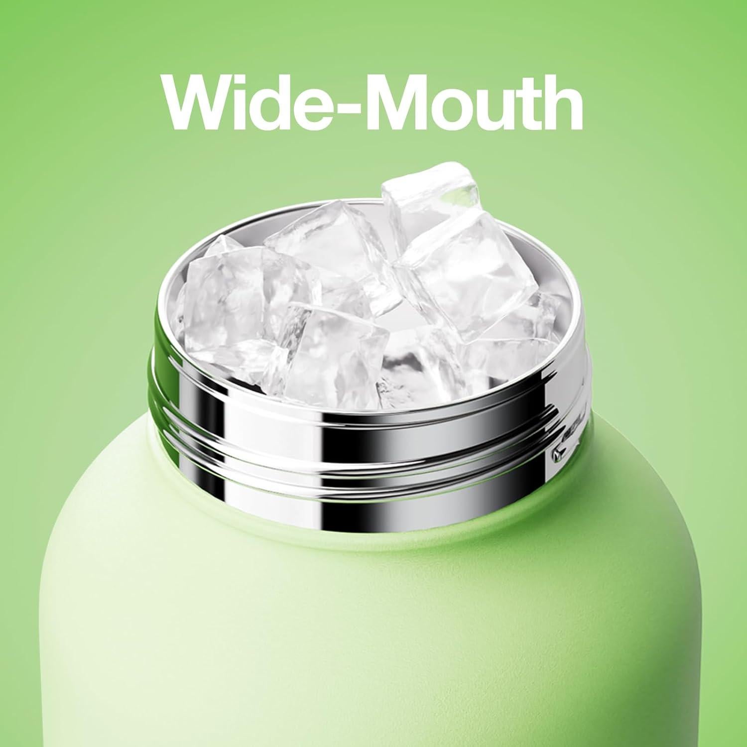 Botella de Agua Aislada CHAKO LAB 0.91L Verde y Naranja