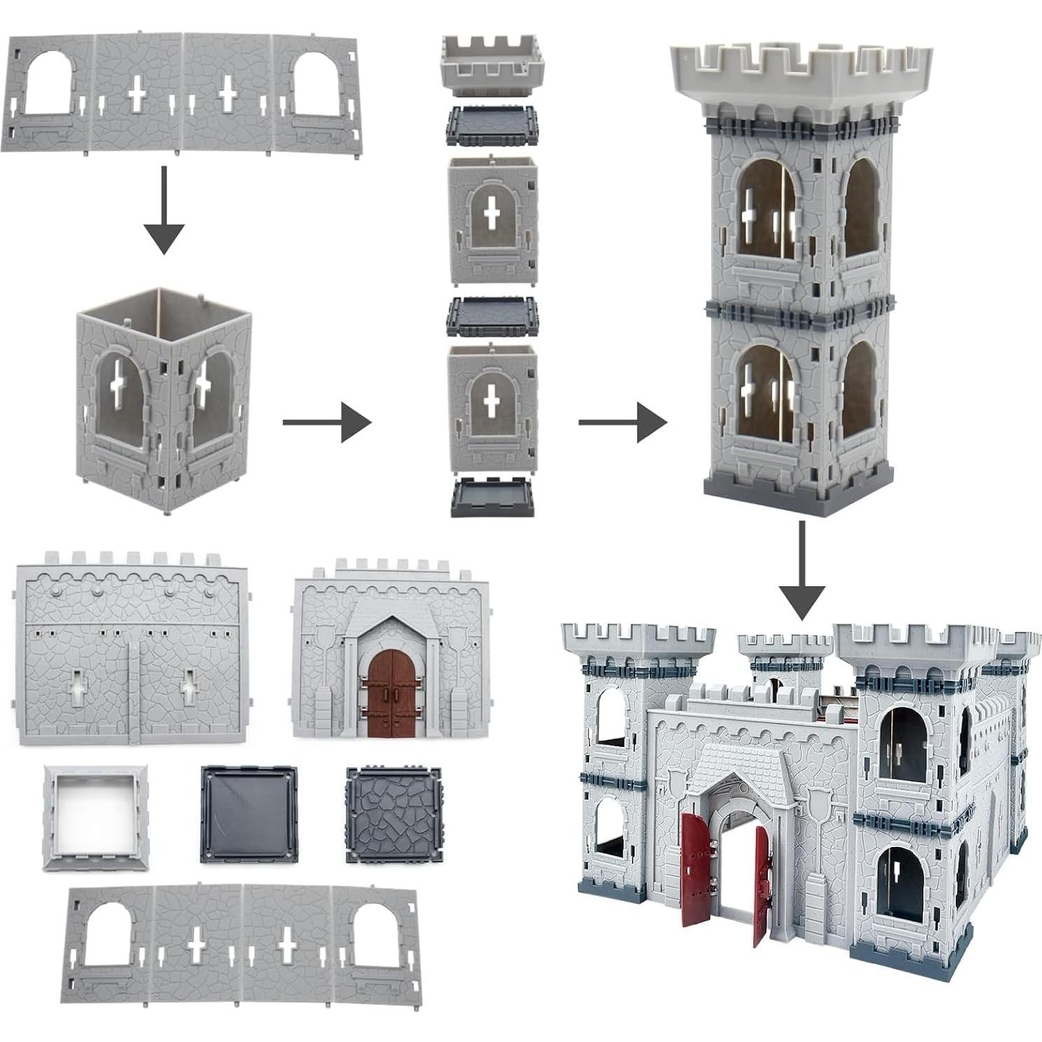 Set de Juguete Medieval 254 Piezas Caballeros Enajucy