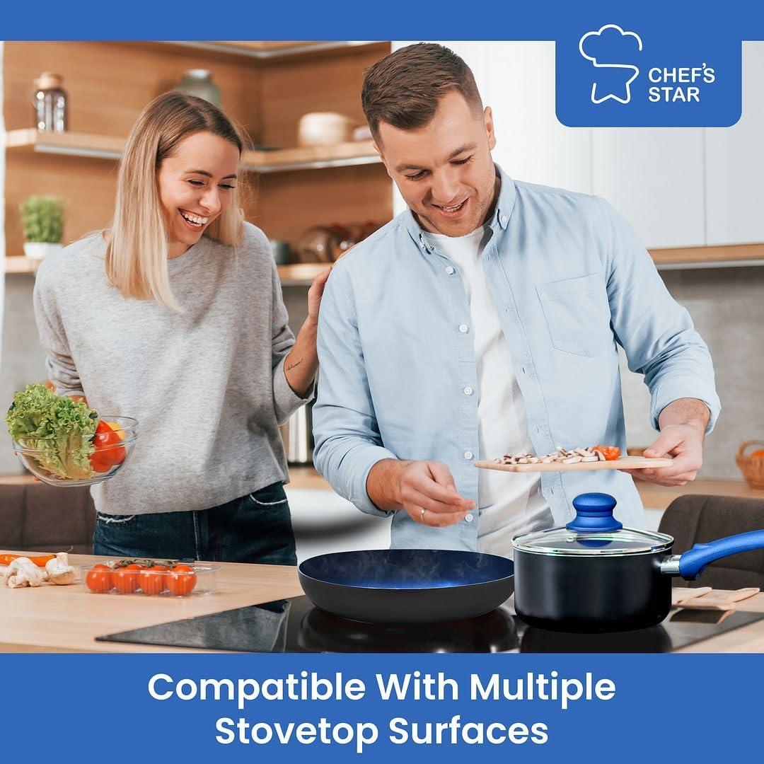 Juego de Ollas y Sartenes Chef's Star 11 Piezas Antiadherentes