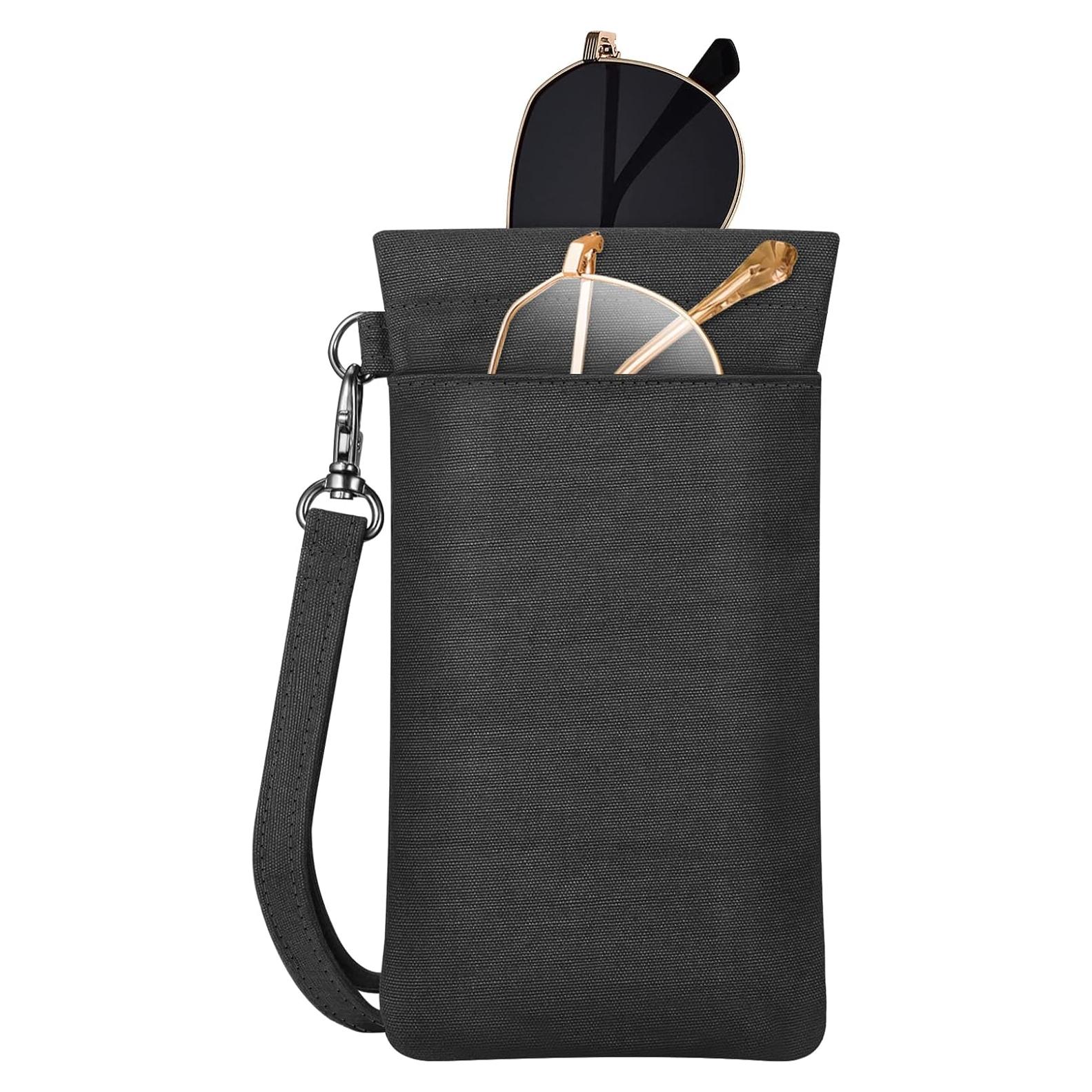 Funda Doble para Gafas Fintie Negra con Correa y Microfibra