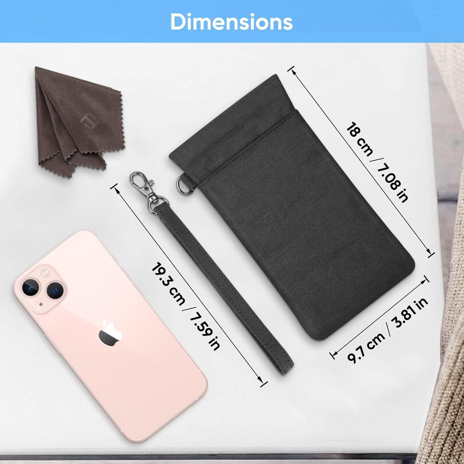 Funda Doble para Gafas Fintie Negra con Correa y Microfibra