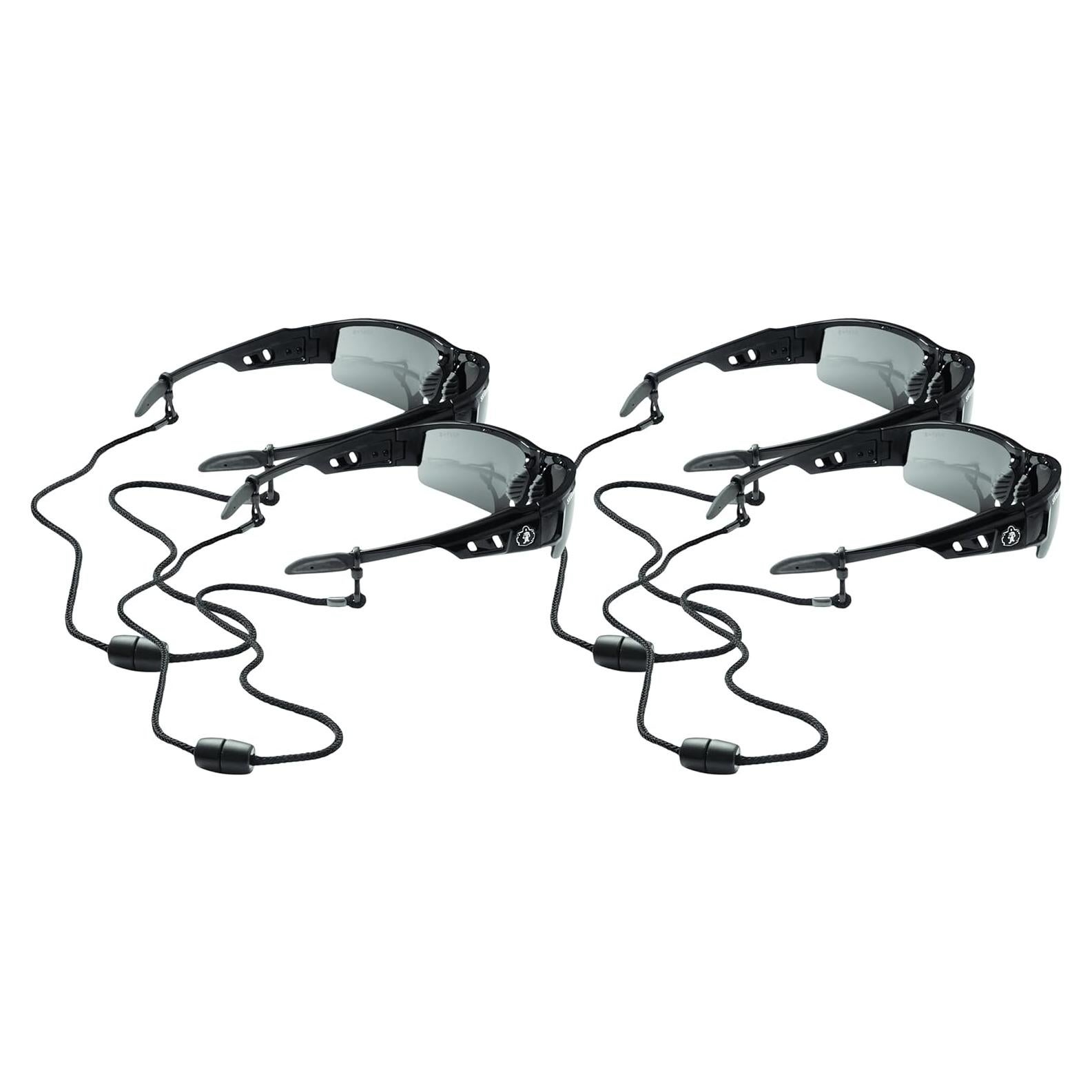 Lanyard para Gafas Ergodyne Skullerz 3251 Negro Ajustable Paquete de 4