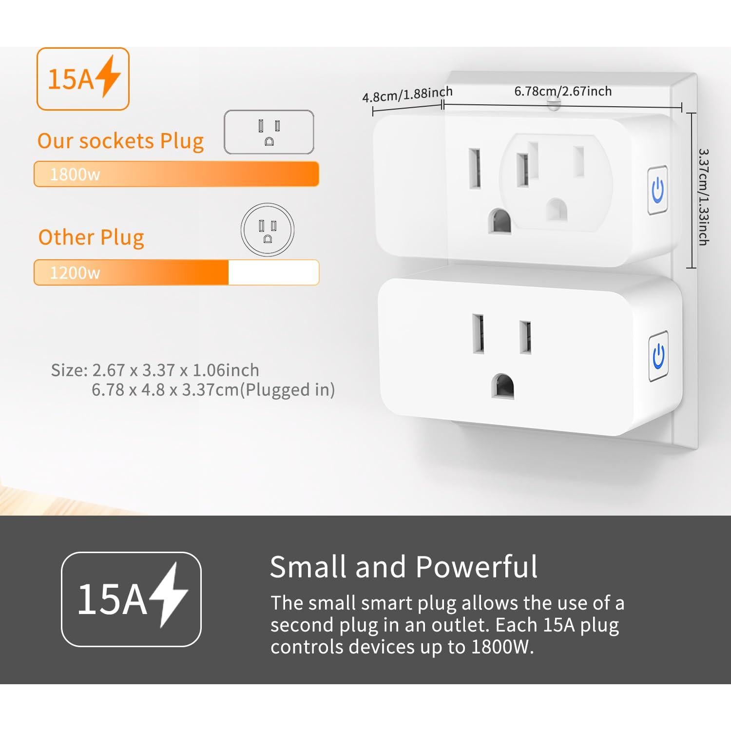 Enchufe Inteligente XFOX Mini 4 Pack con Monitoreo Energía