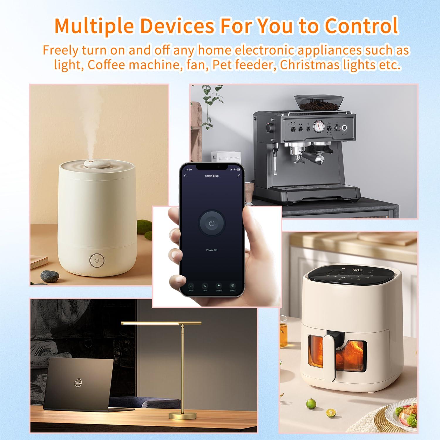 Enchufe Inteligente XFOX Mini 4 Pack con Monitoreo Energía