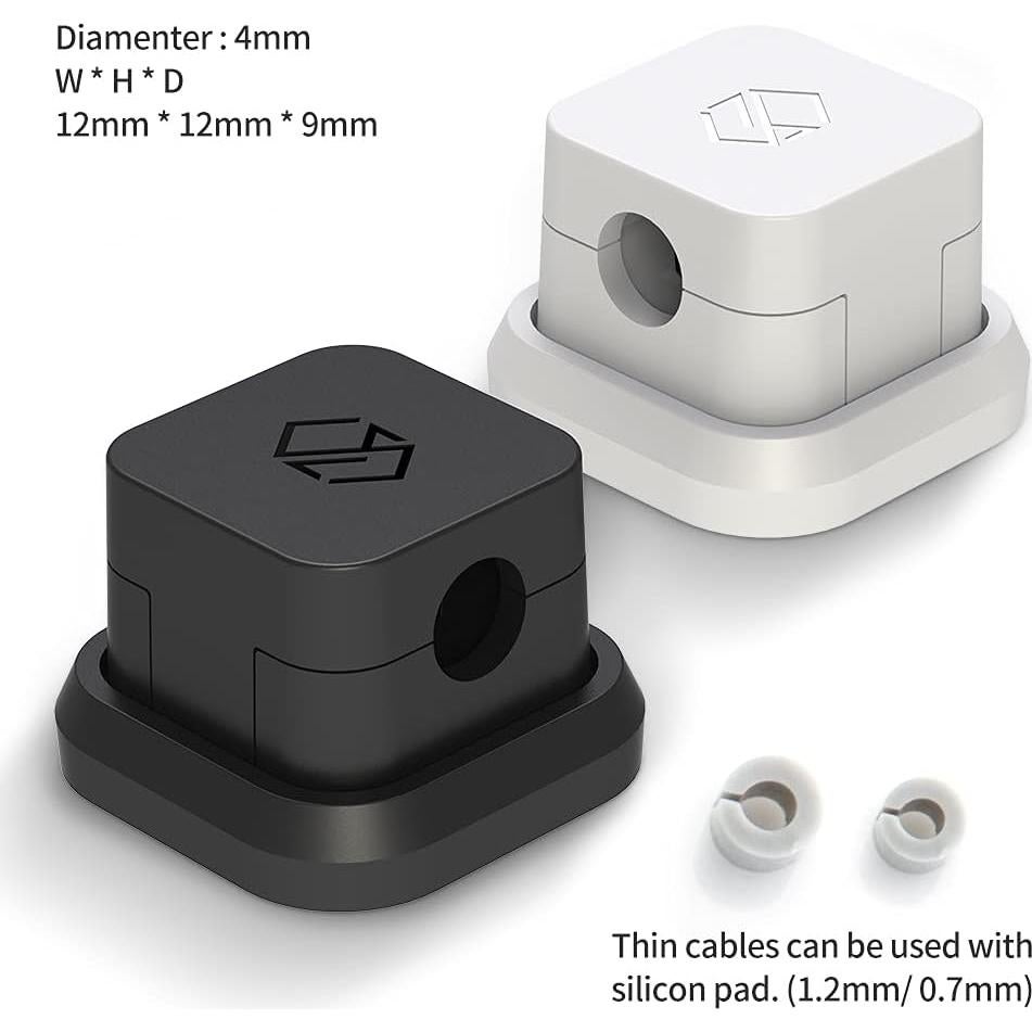 Clip Magnético para Cables Sinjimoru 3 Piezas Negro