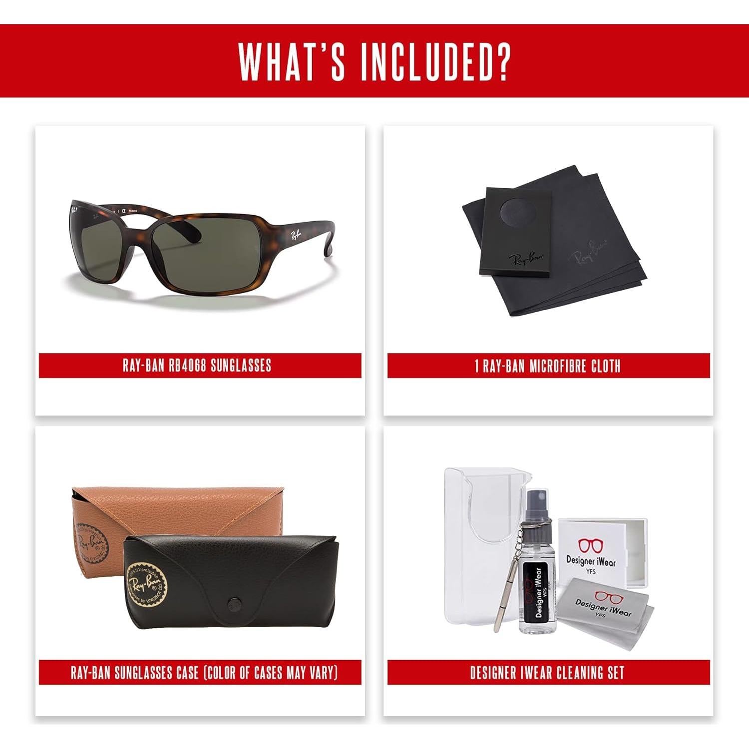 Gafas de Sol Ray-Ban RB4068 para Mujeres con Accesorios