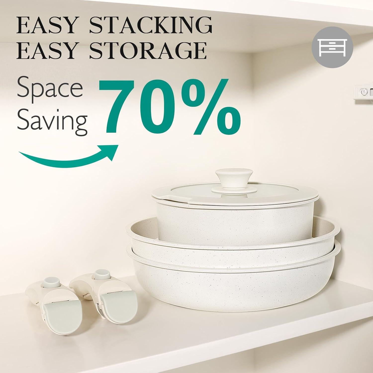 Conjunto de Ollas y Sartenes GiPP 5 Piezas Antiadherente