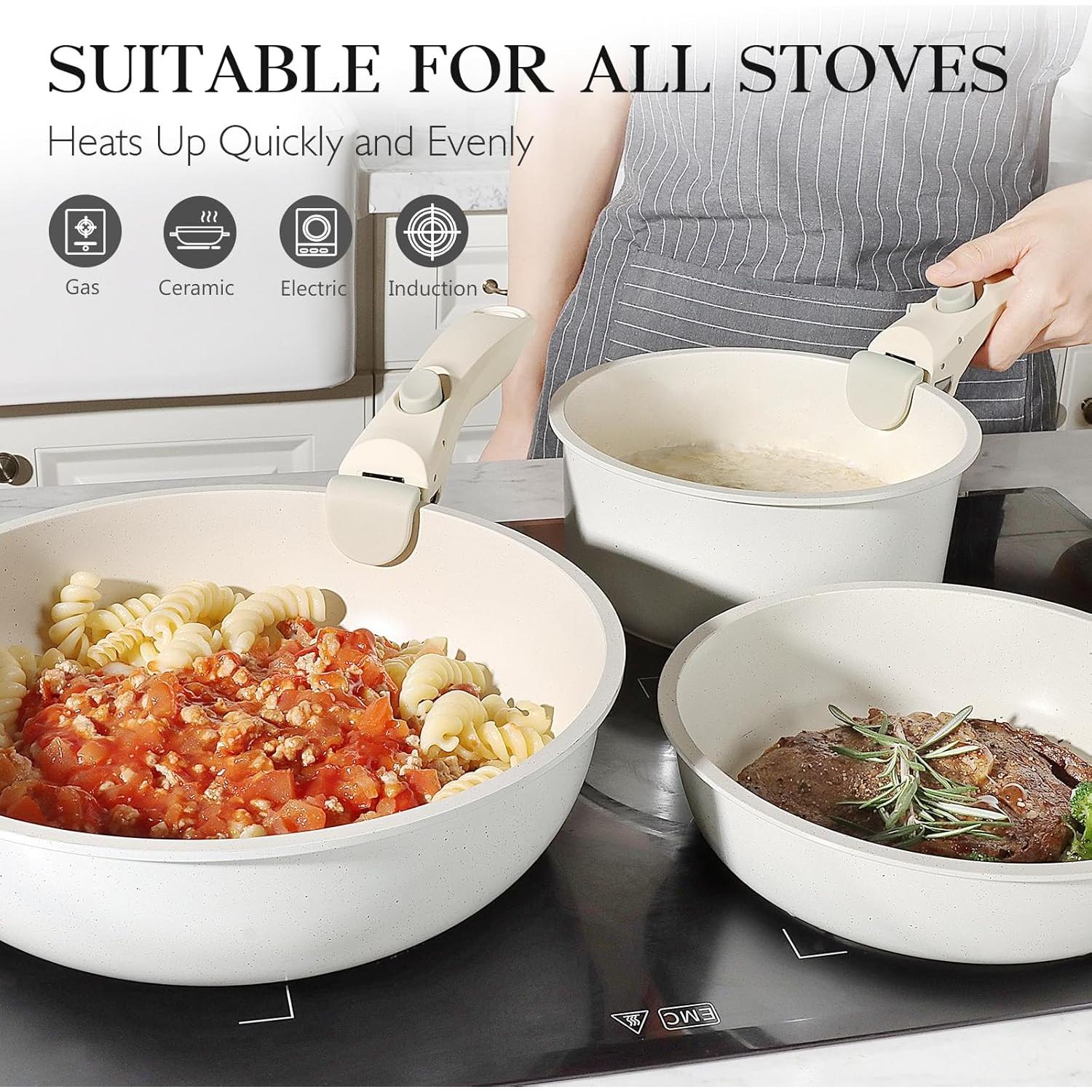 Conjunto de Ollas y Sartenes GiPP 5 Piezas Antiadherente