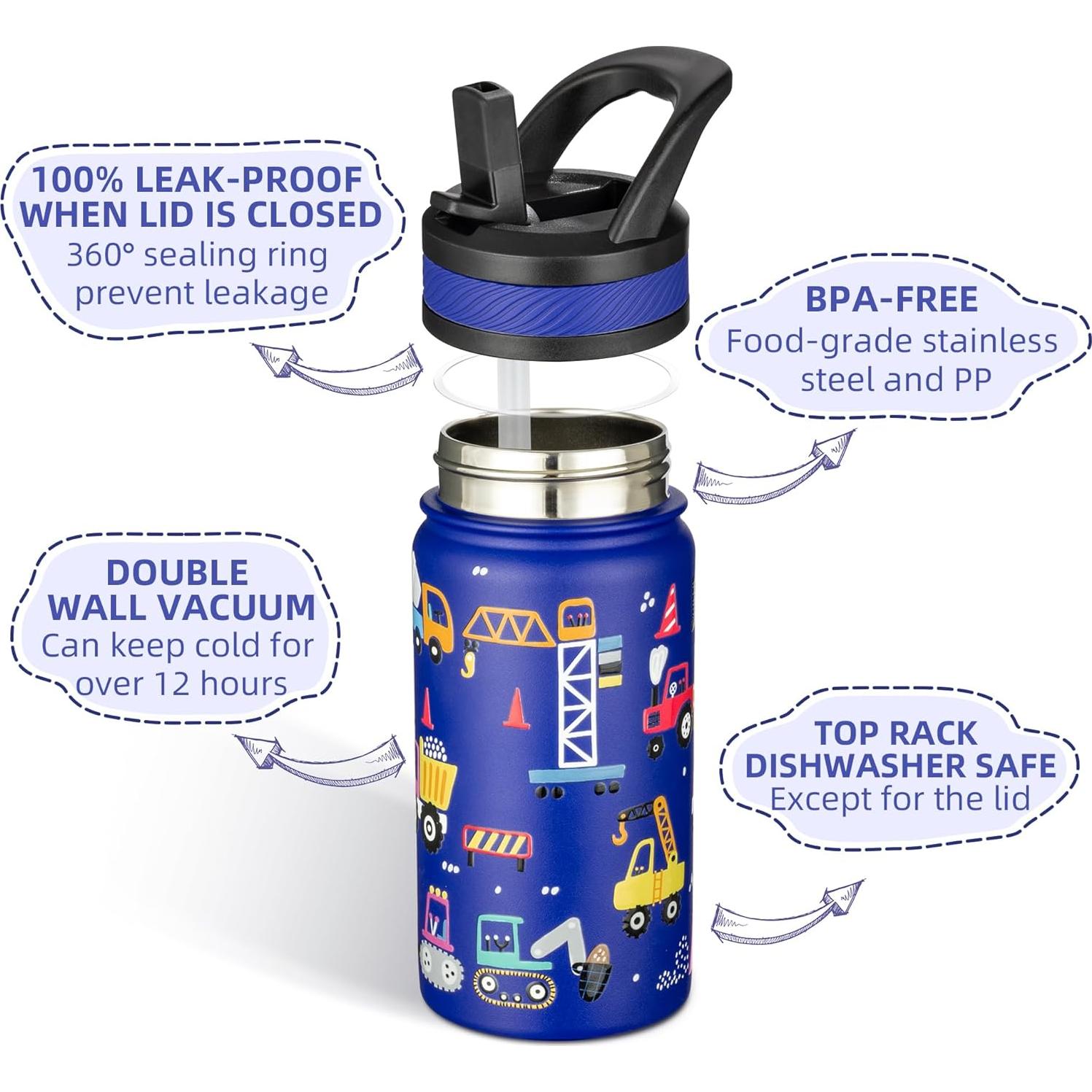 Botella de Agua Fanhaw 414 ml Acero Inoxidable Azul