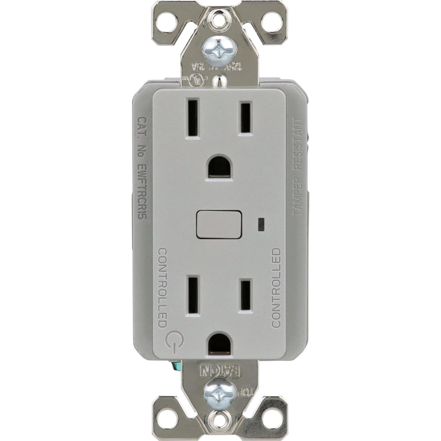 Enchufe Inteligente Wi-Fi Eaton EWFTRCR15 Granito Plateado