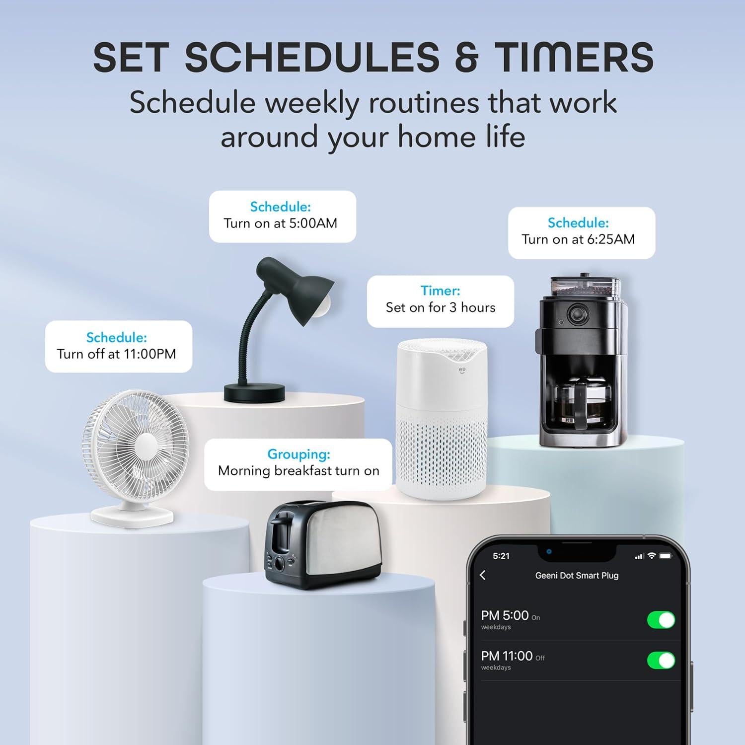 Enchufe Inteligente Geeni Dot Wi-Fi 2.4GHz Control Voz