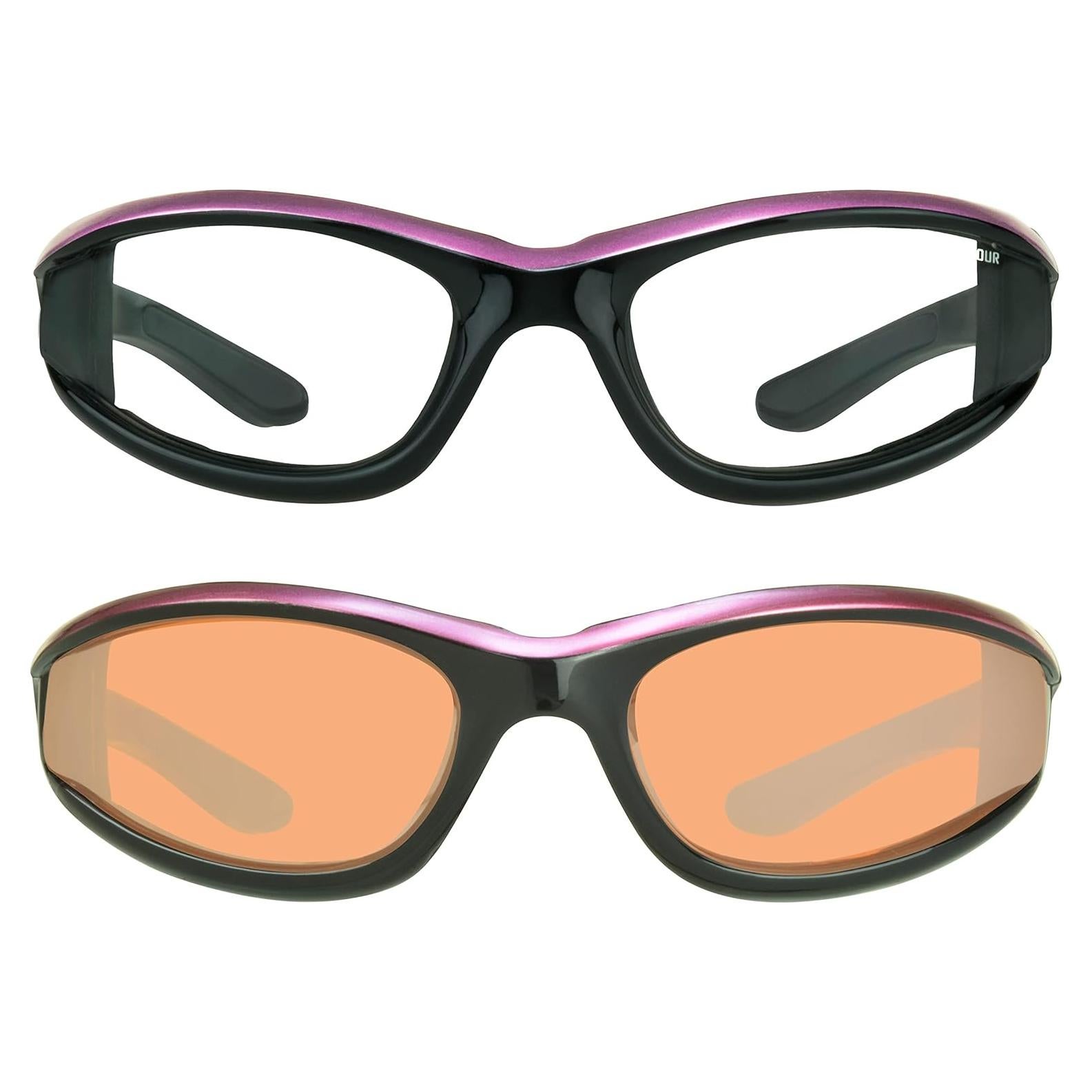 Gafas de Motocicleta Bikershades Angel Rosa para Mujeres con Acolchado de Espuma