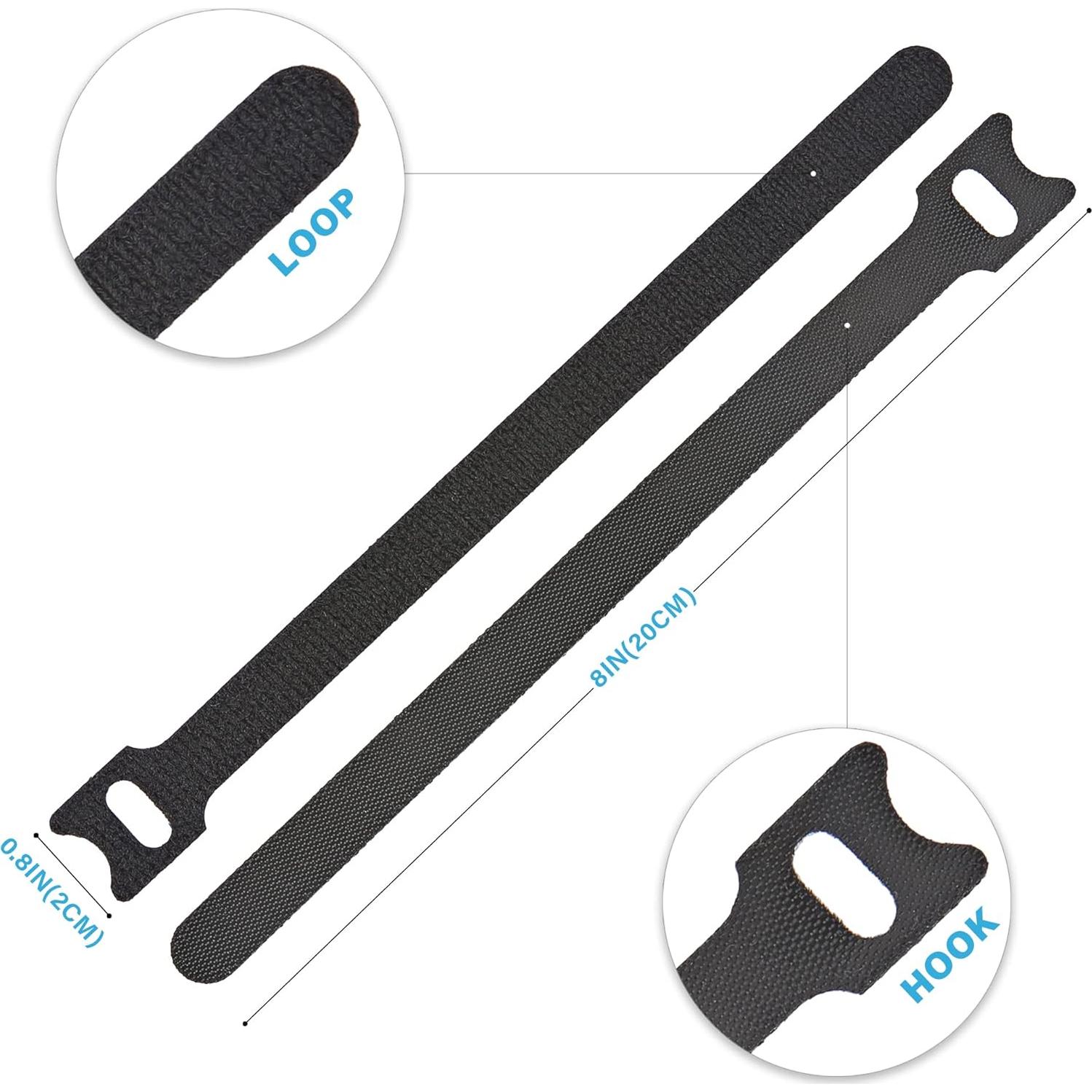 100 Bridas Reutilizables NBTORCH 20,32 cm Multicolor