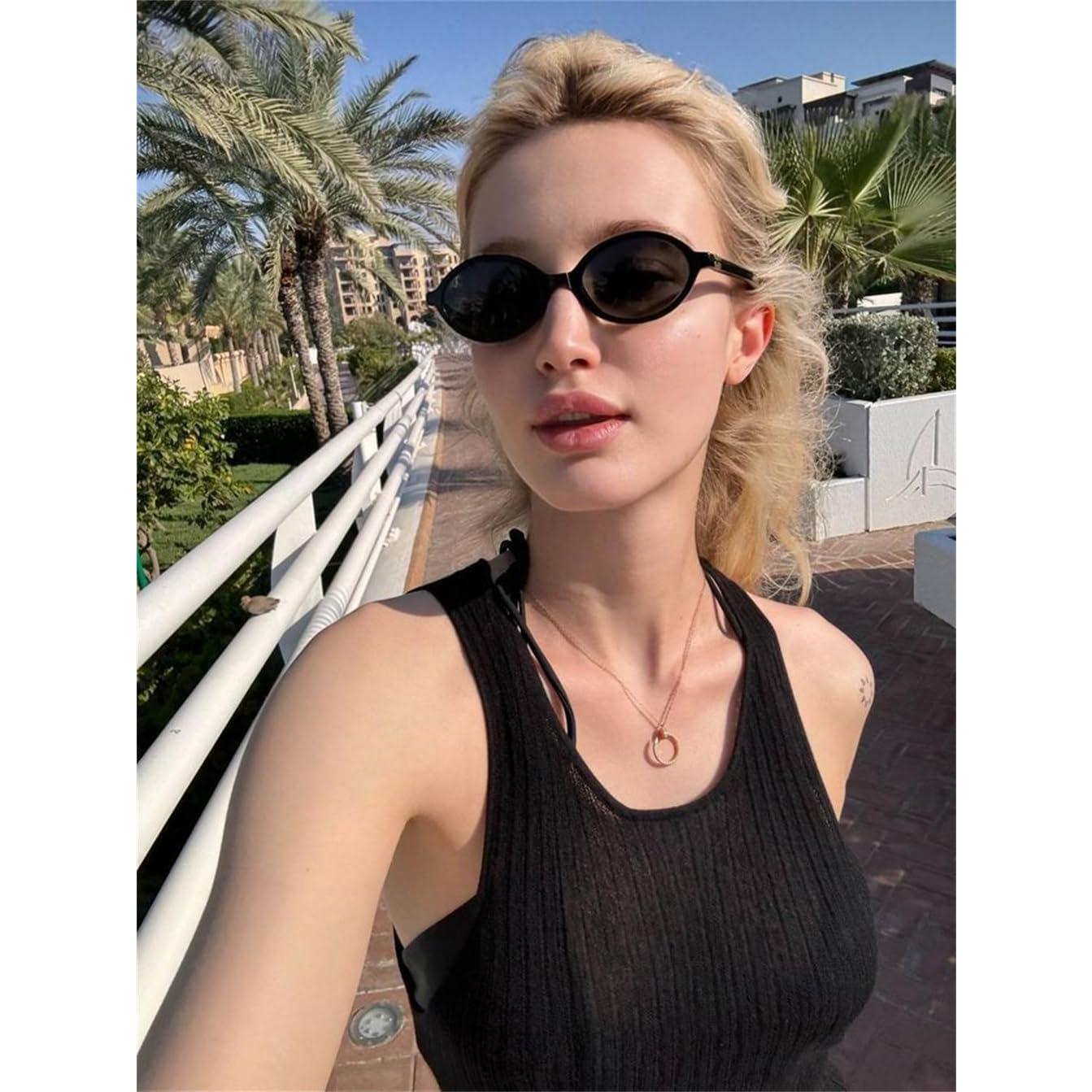 Gafas de sol ovaladas ADE WU para mujeres estilo años 90