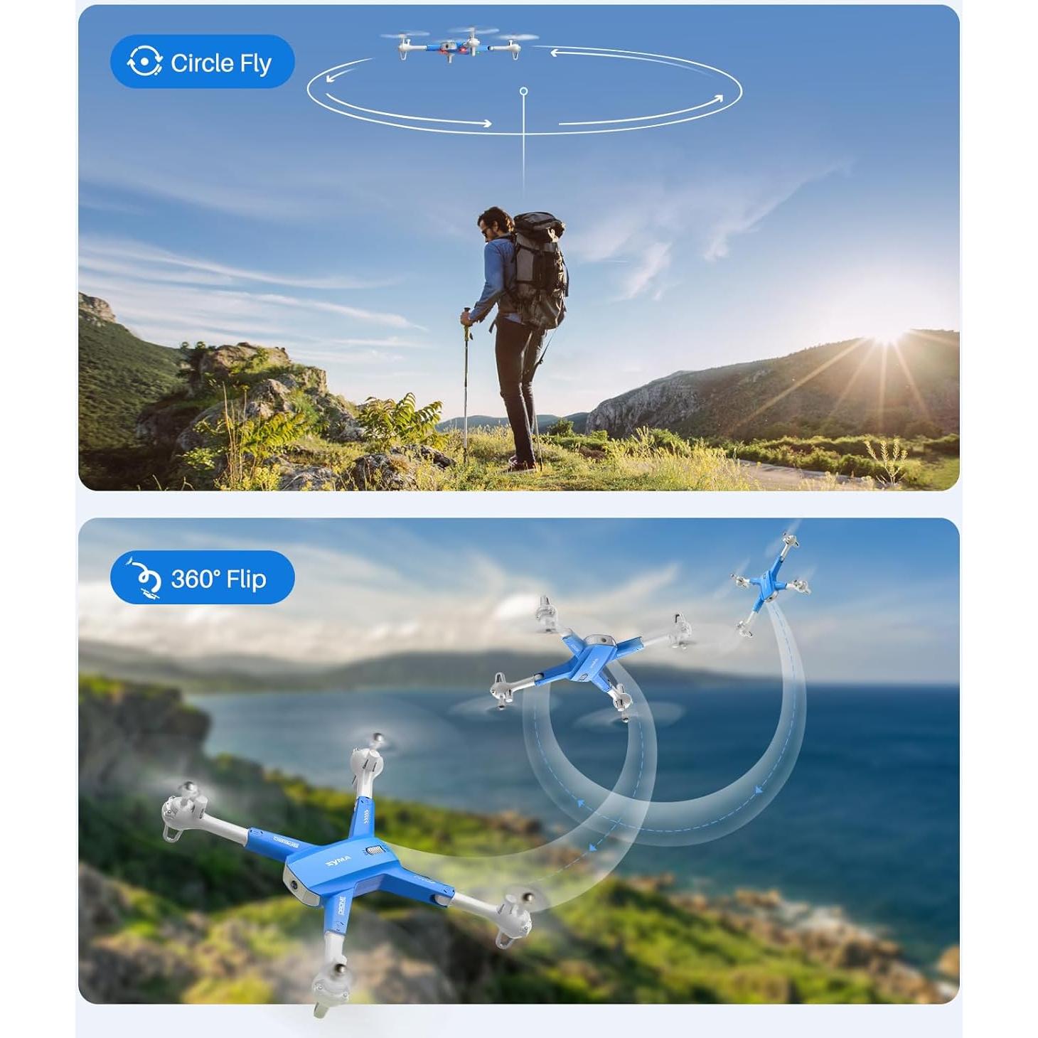 Drone SYMA EX800W con cámara 1080P y 2 baterías