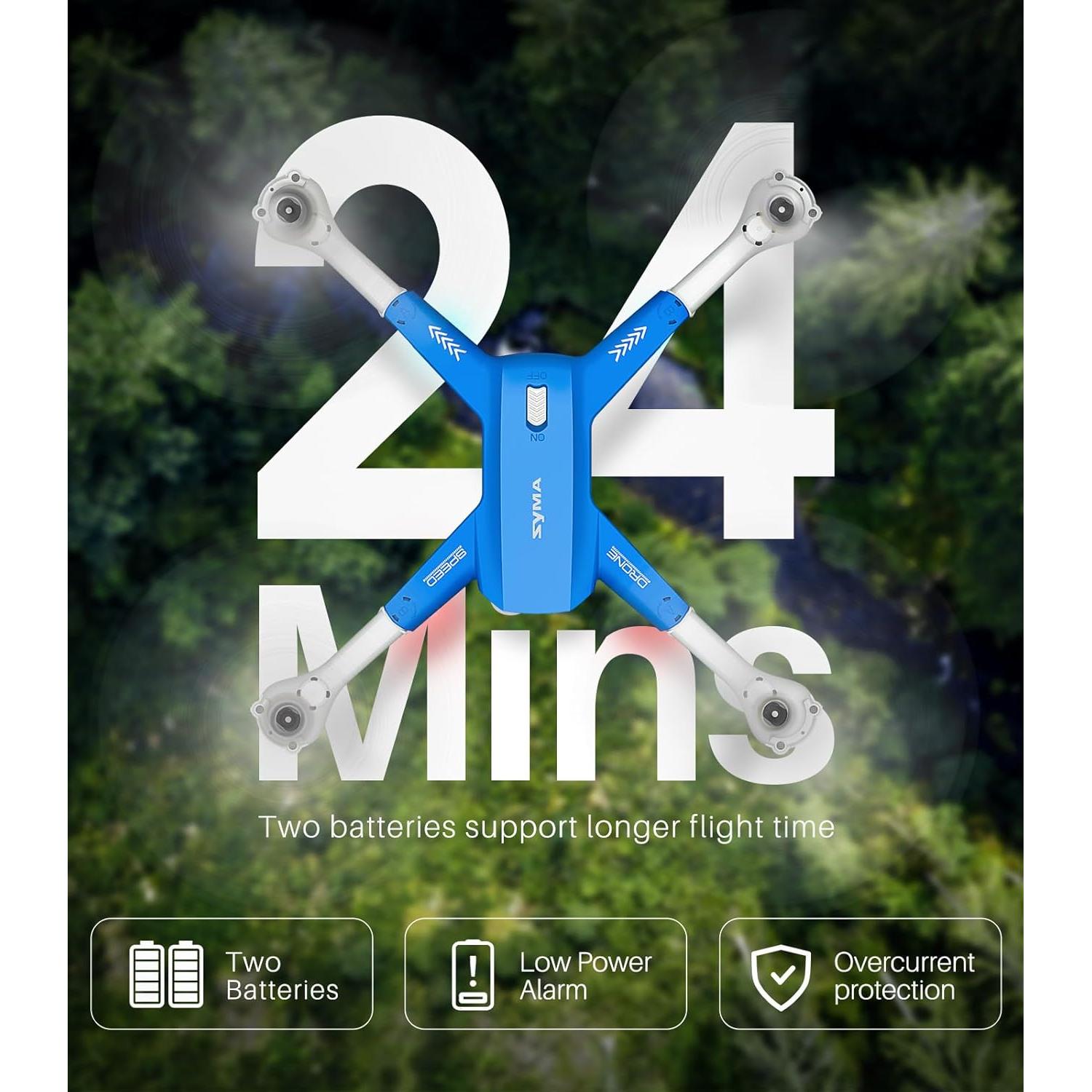 Drone SYMA EX800W con cámara 1080P y 2 baterías