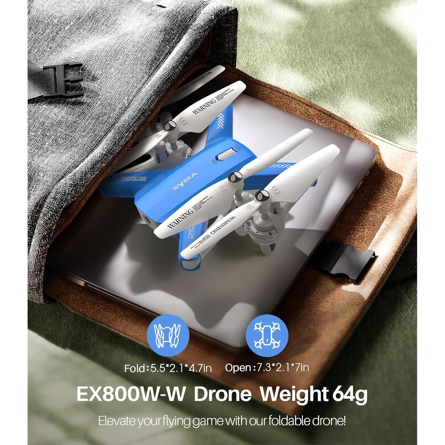 Drone SYMA EX800W con cámara 1080P y 2 baterías