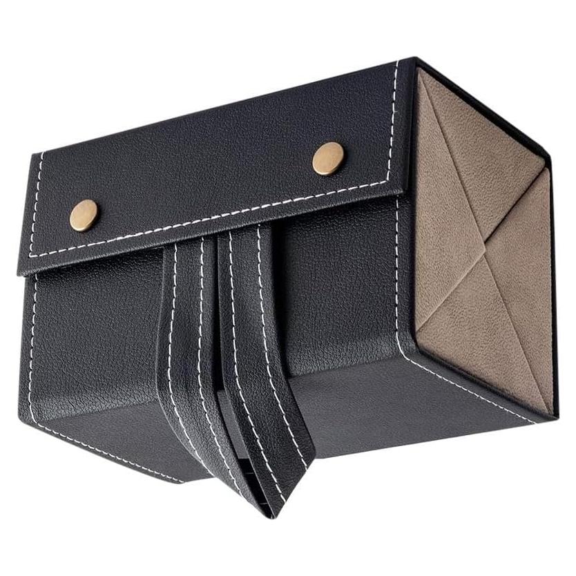 Organizador de Gafas de Sol Plegable PU Gris 4 Compartimentos