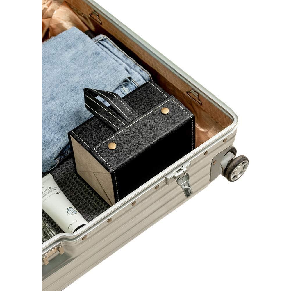 Organizador de Gafas de Sol Plegable PU Gris 4 Compartimentos