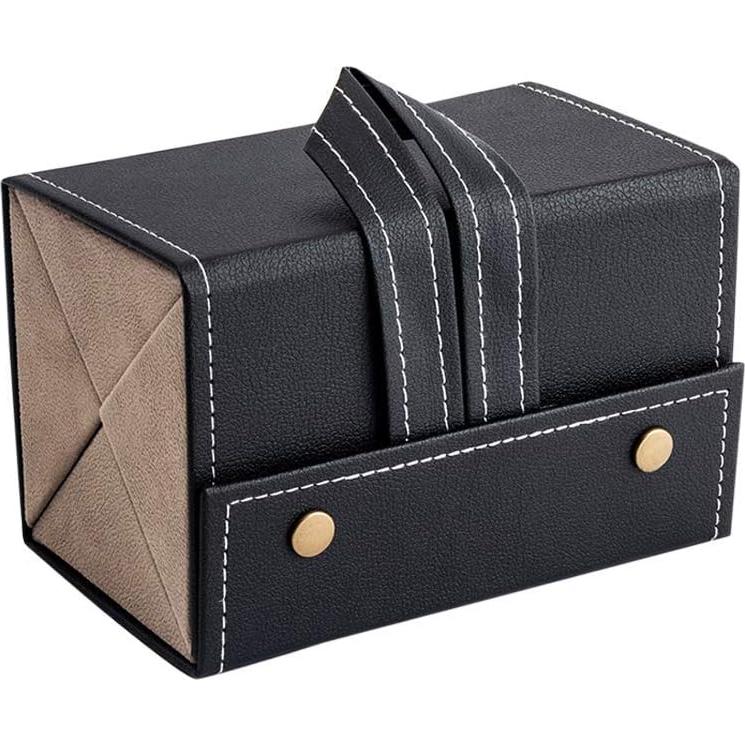 Organizador de Gafas de Sol Plegable PU Gris 4 Compartimentos