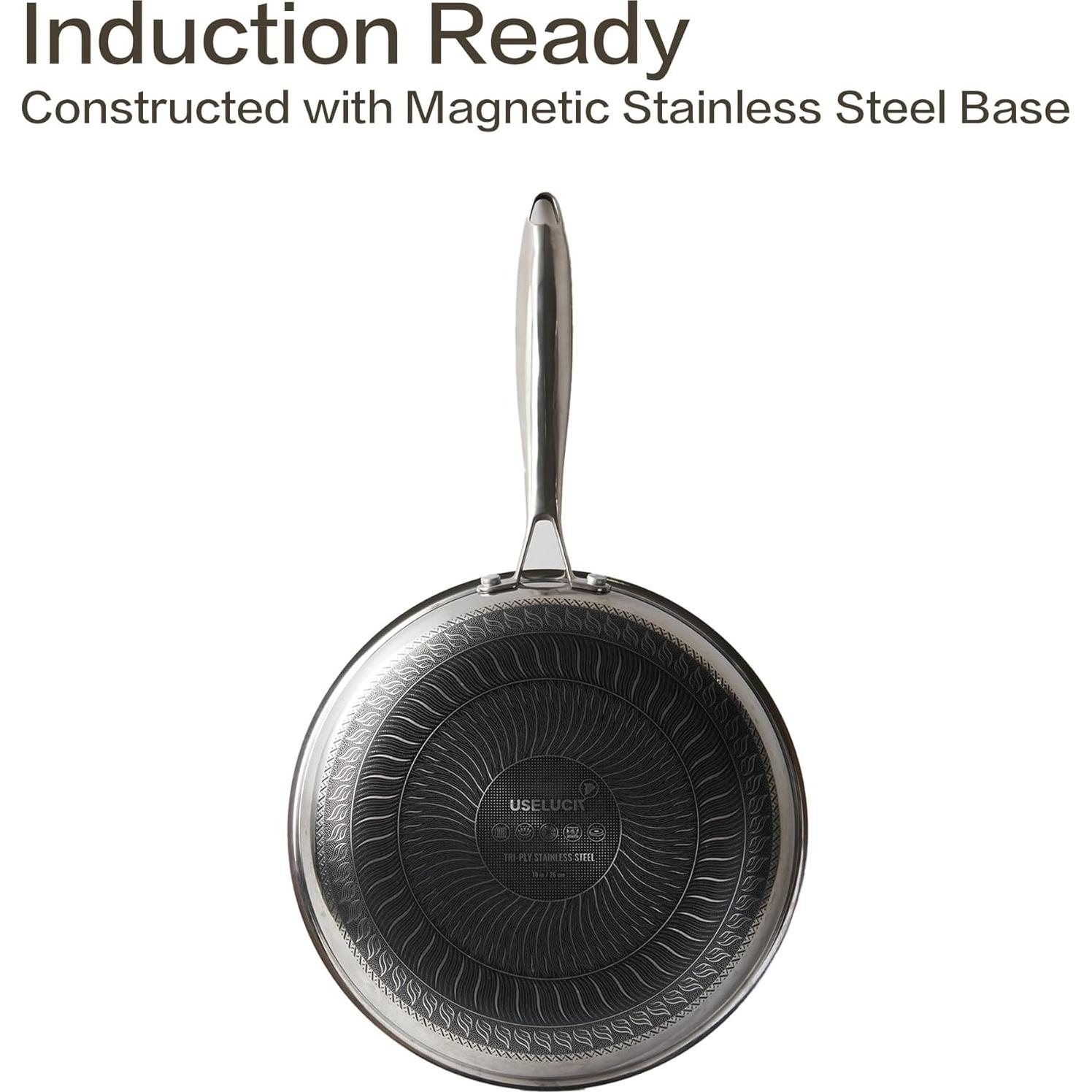 Juego de 9 Ollas Antiadherentes Useluck 5,68 kg con Tapa