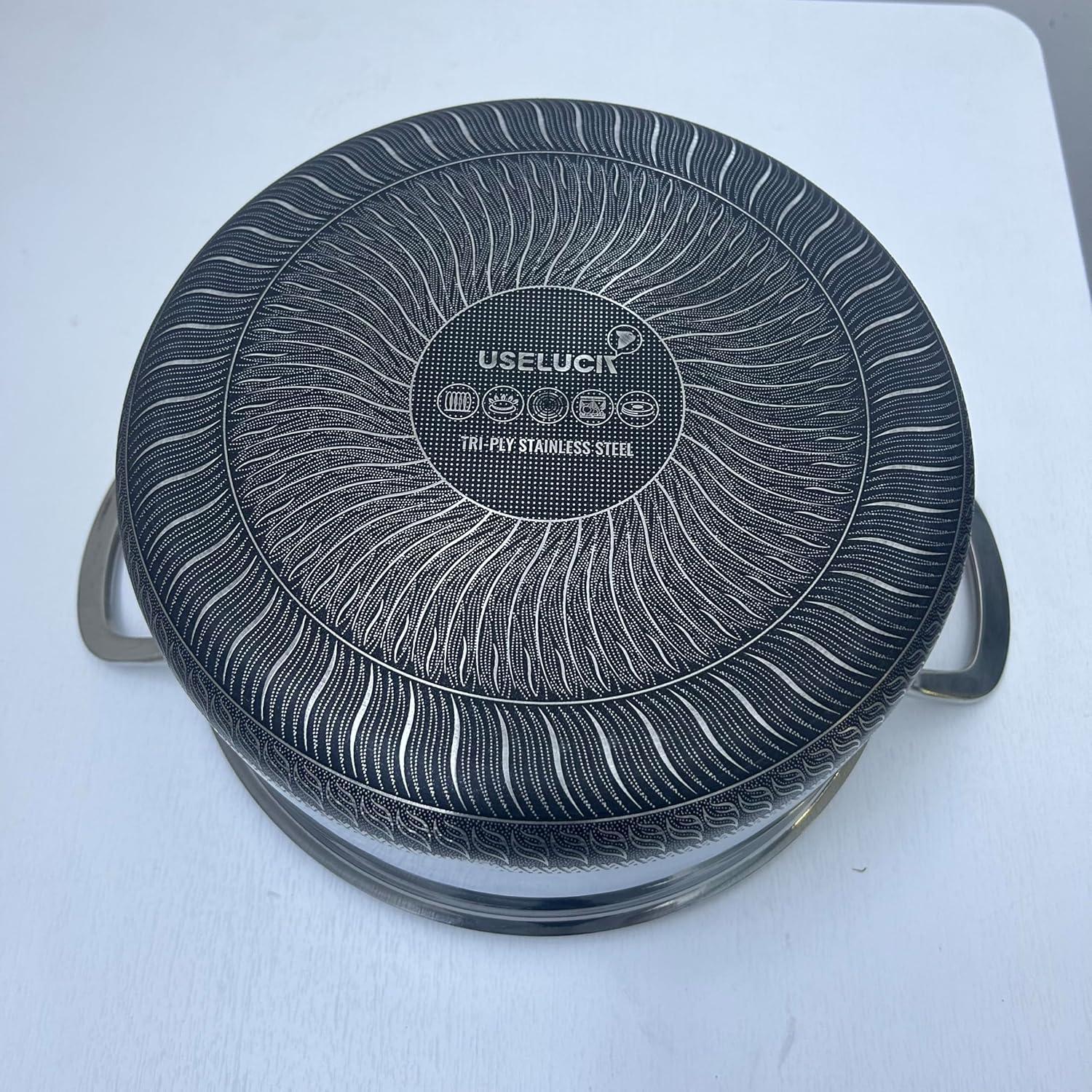 Juego de 9 Ollas Antiadherentes Useluck 5,68 kg con Tapa