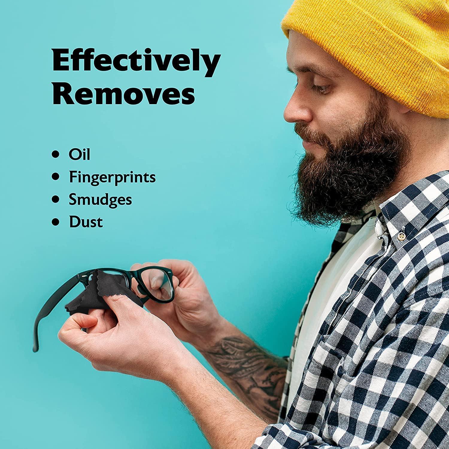 Paño de limpieza de microfibra Purity - Paquete de 6, Negro